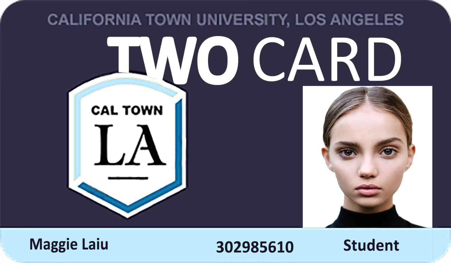 Create Colifornia town University Student ID Cards with Fillable PSD Templates