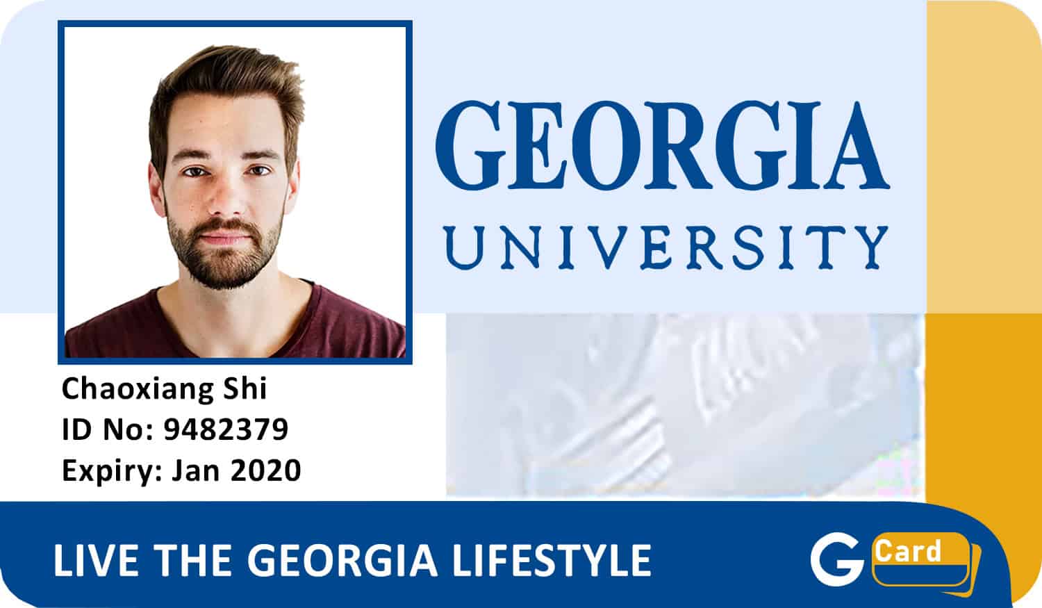 Create Georgia University Student ID Cards with Fillable PSD Templates