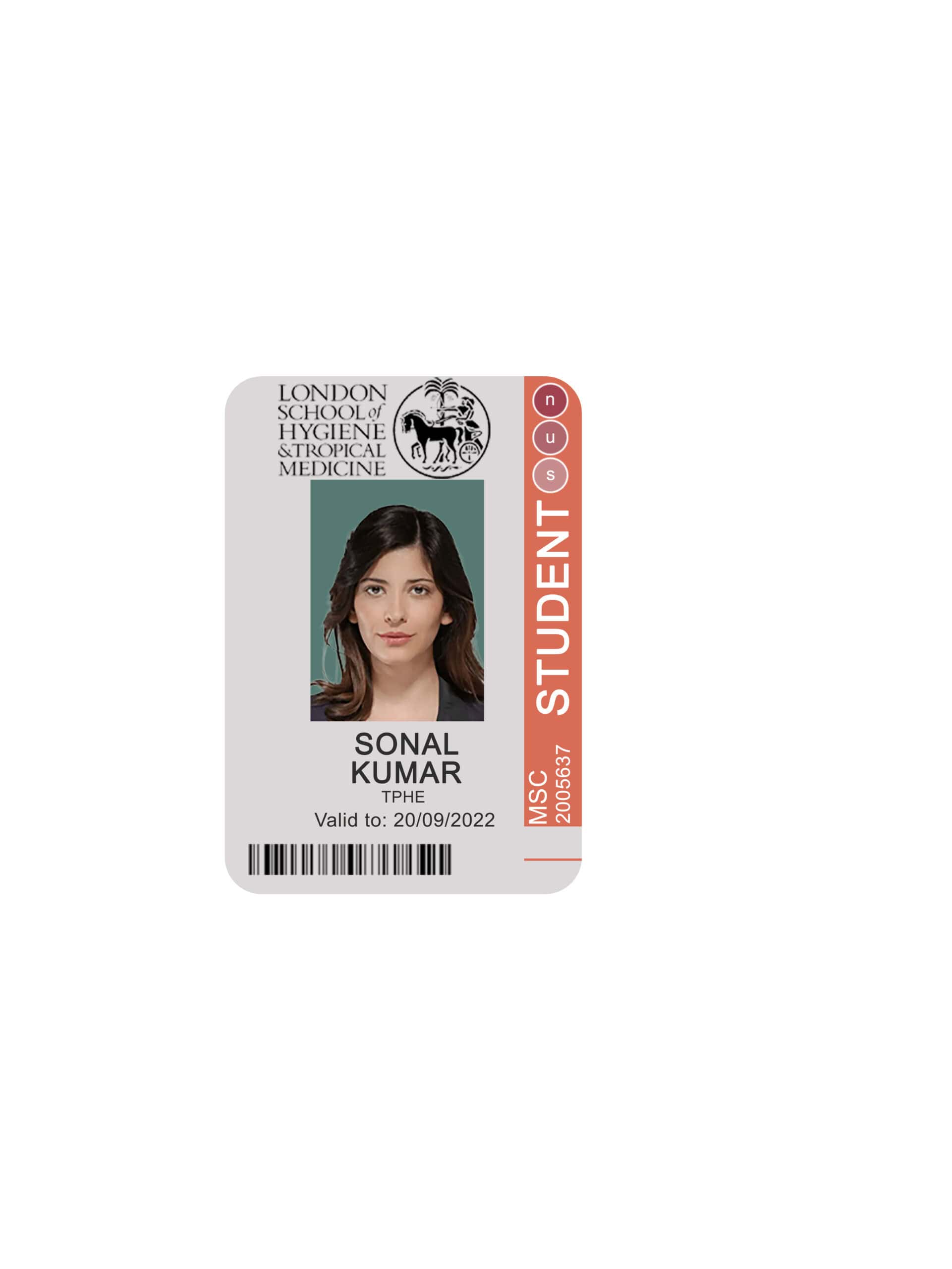 Create London School of Hygiene & Tropical medicine Student ID Cards with Fillable PSD Templates