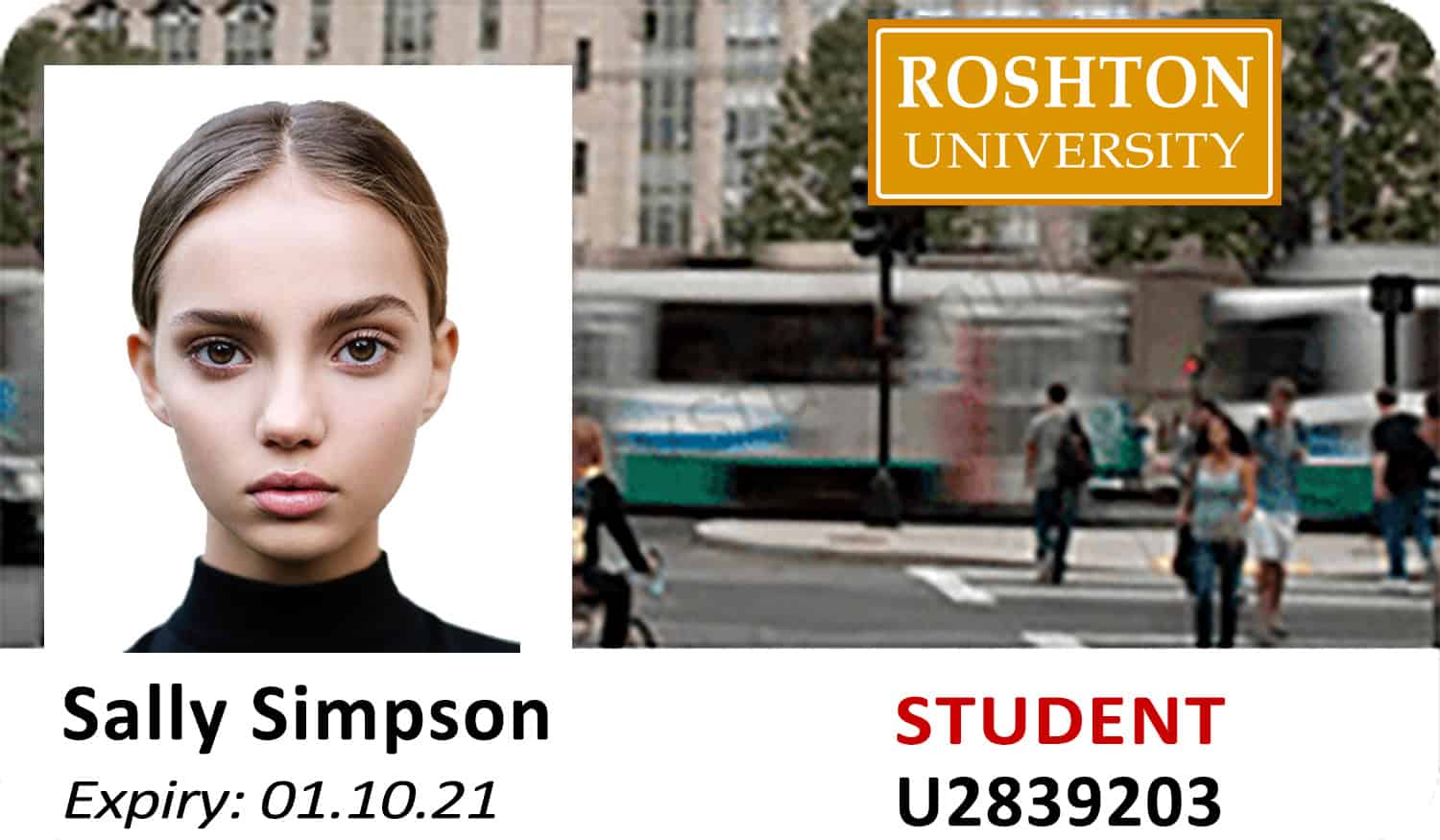 Create Roshton Universty Student ID Cards with Fillable PSD Templates