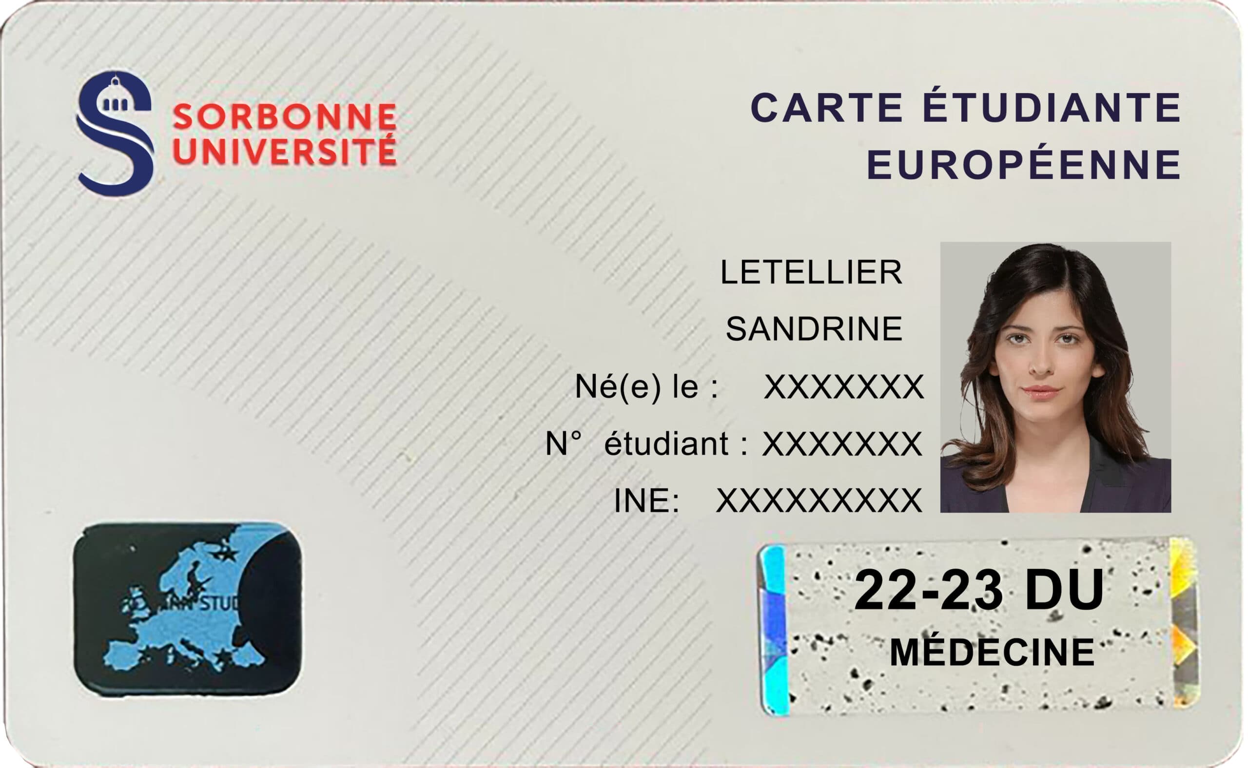 Create Sorbonne university Student ID Cards with Fillable PSD Templates Create Sorbonne university Student ID Cards with Fillable PSD Templates