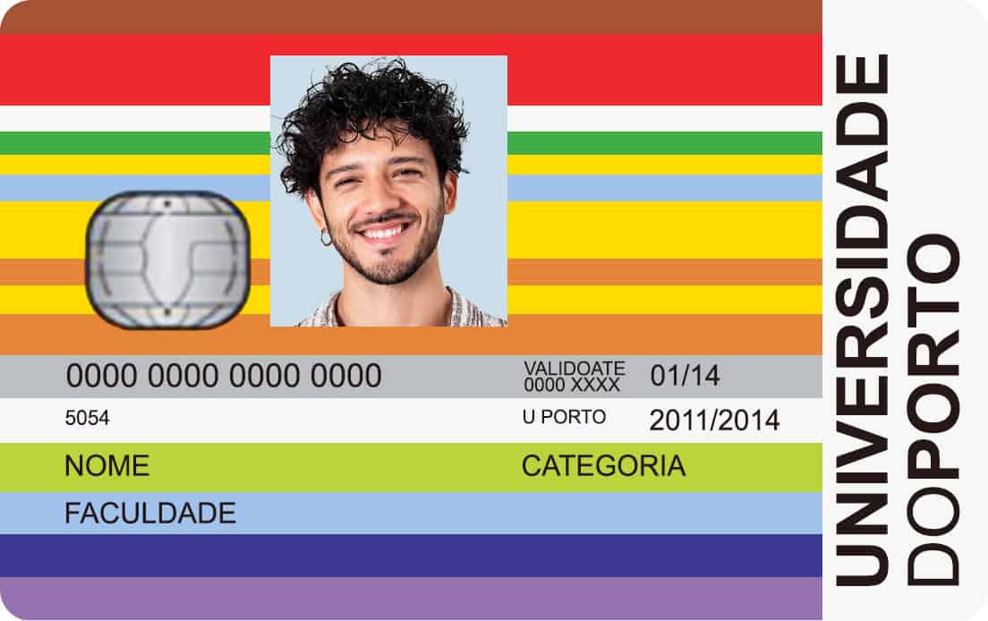 Create Universidade do Porto Student ID Cards with Fillable PSD Templates FRONT