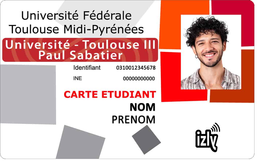 Create Universite Toulouse III - Paul Sabatier Student ID Cards with Fillable PSD Templates front Create Universite Toulouse III - Paul Sabatier Student ID Cards with Fillable PSD Templates