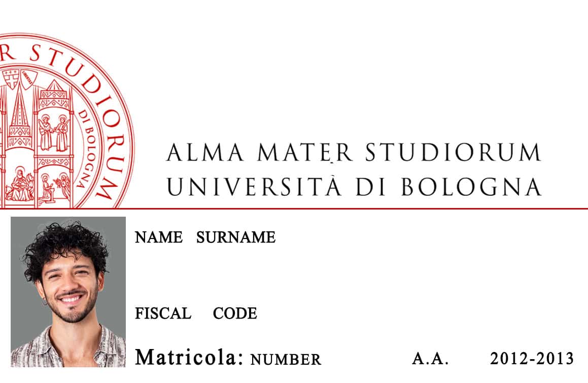 Create University of Bologna Student ID Cards with Fillable PSD Templates