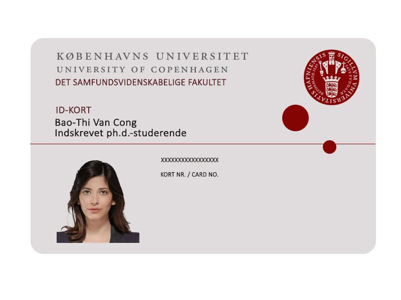 Create University of Copenhagen Student ID Cards with Fillable PSD Templates