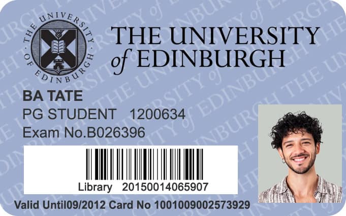 Create University of Edinburgh Student ID Cards with Fillable PSD Templates