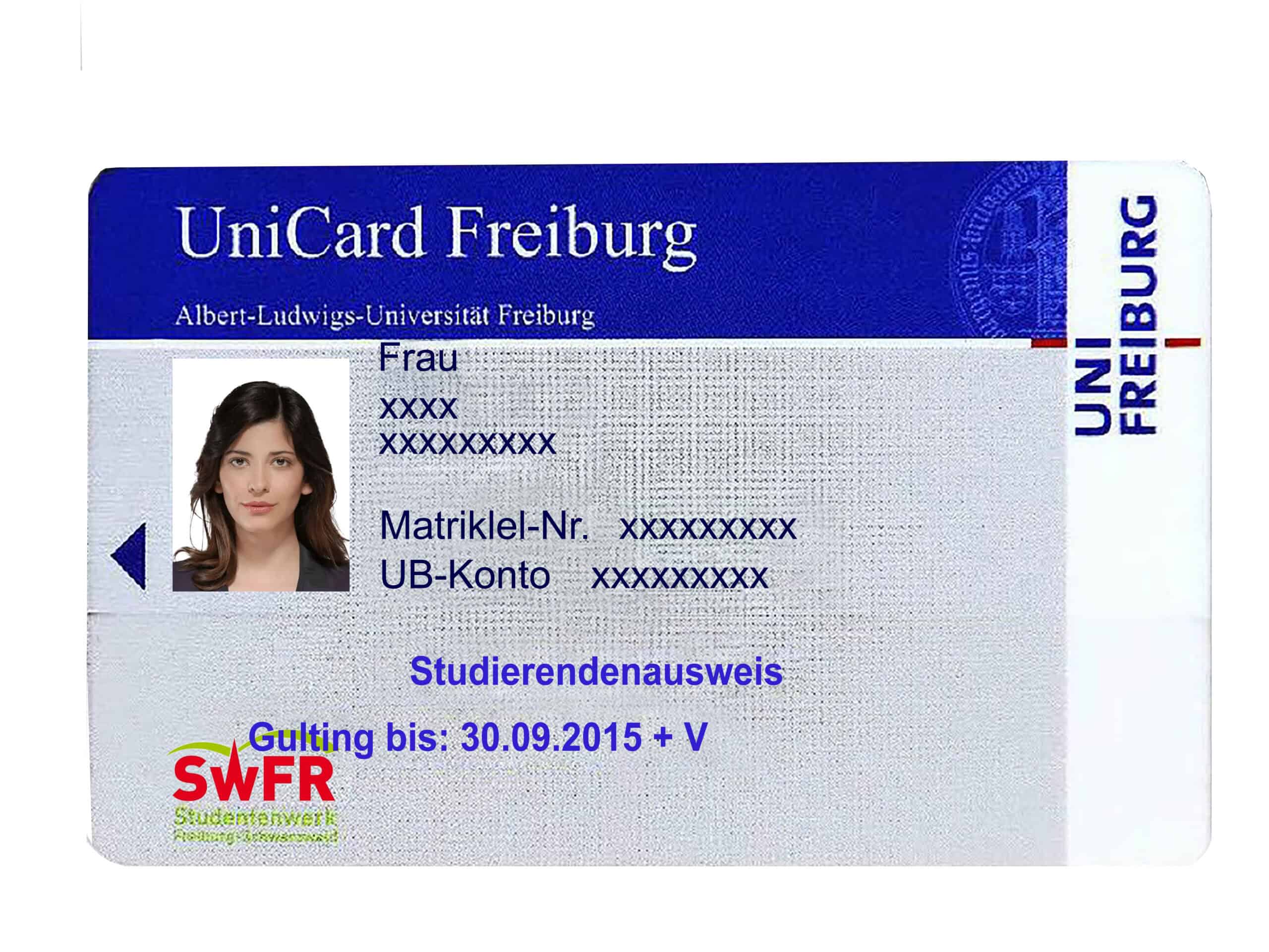 Create University of Freiburg Student ID Cards with Fillable PSD Templates