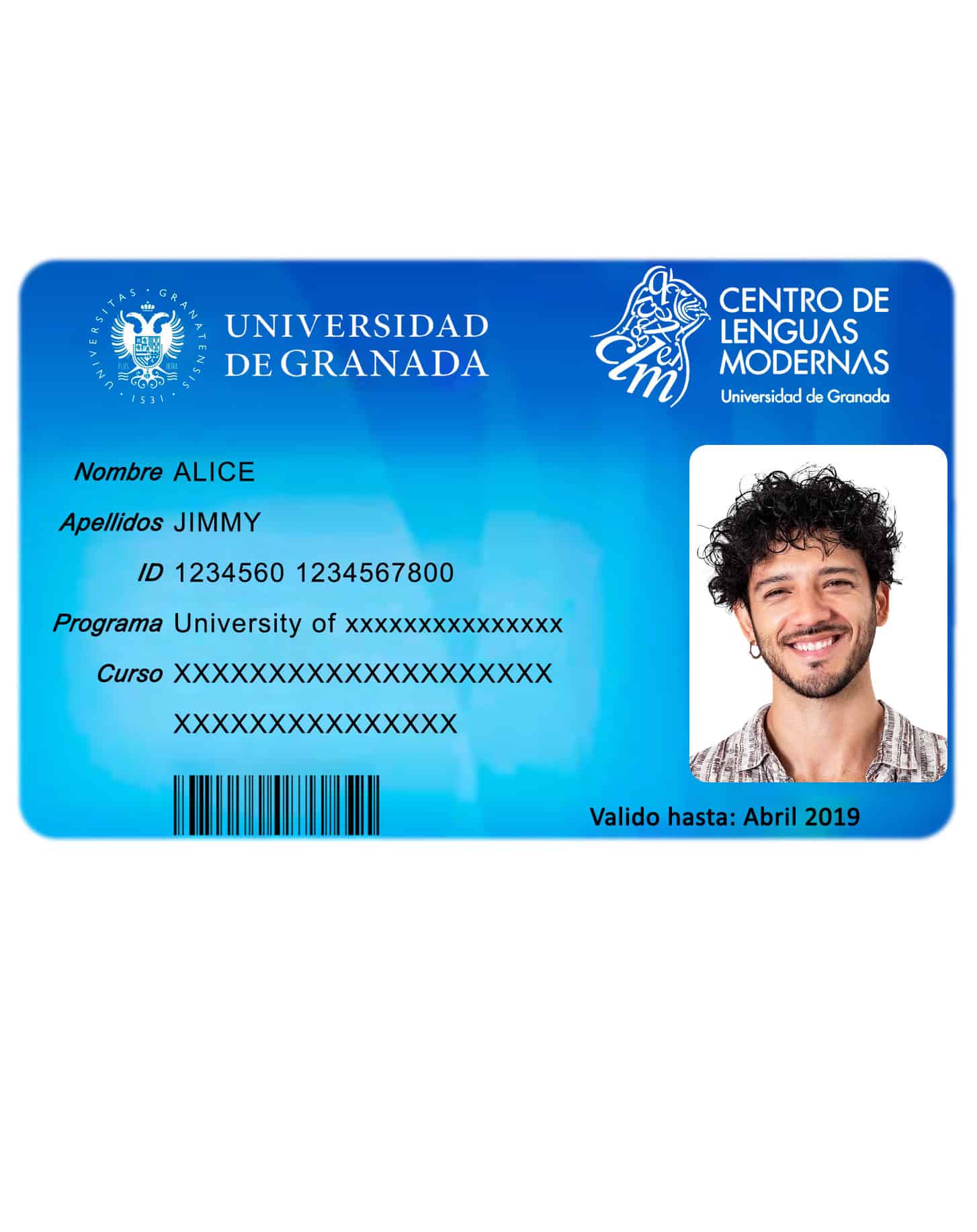 Create University of Granada Student ID Cards with Fillable PSD Templates version2 Create University of Granada Student ID Cards with Fillable PSD Templates version2