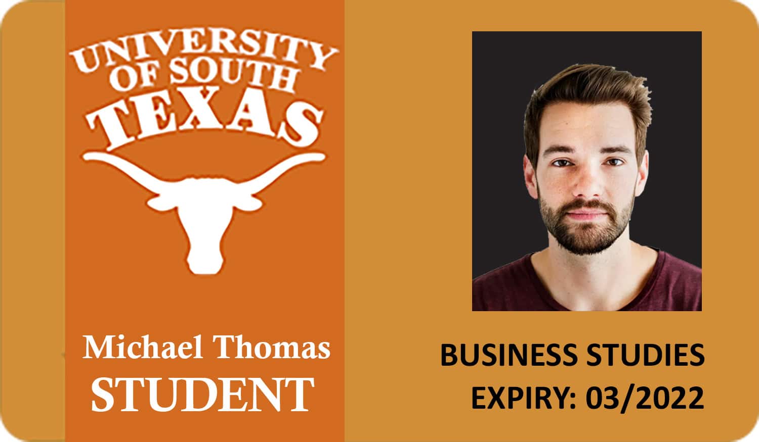 Create University of South Texas Student ID Cards with Fillable PSD Templates Create University of South Texas Student ID Cards with Fillable PSD Templates