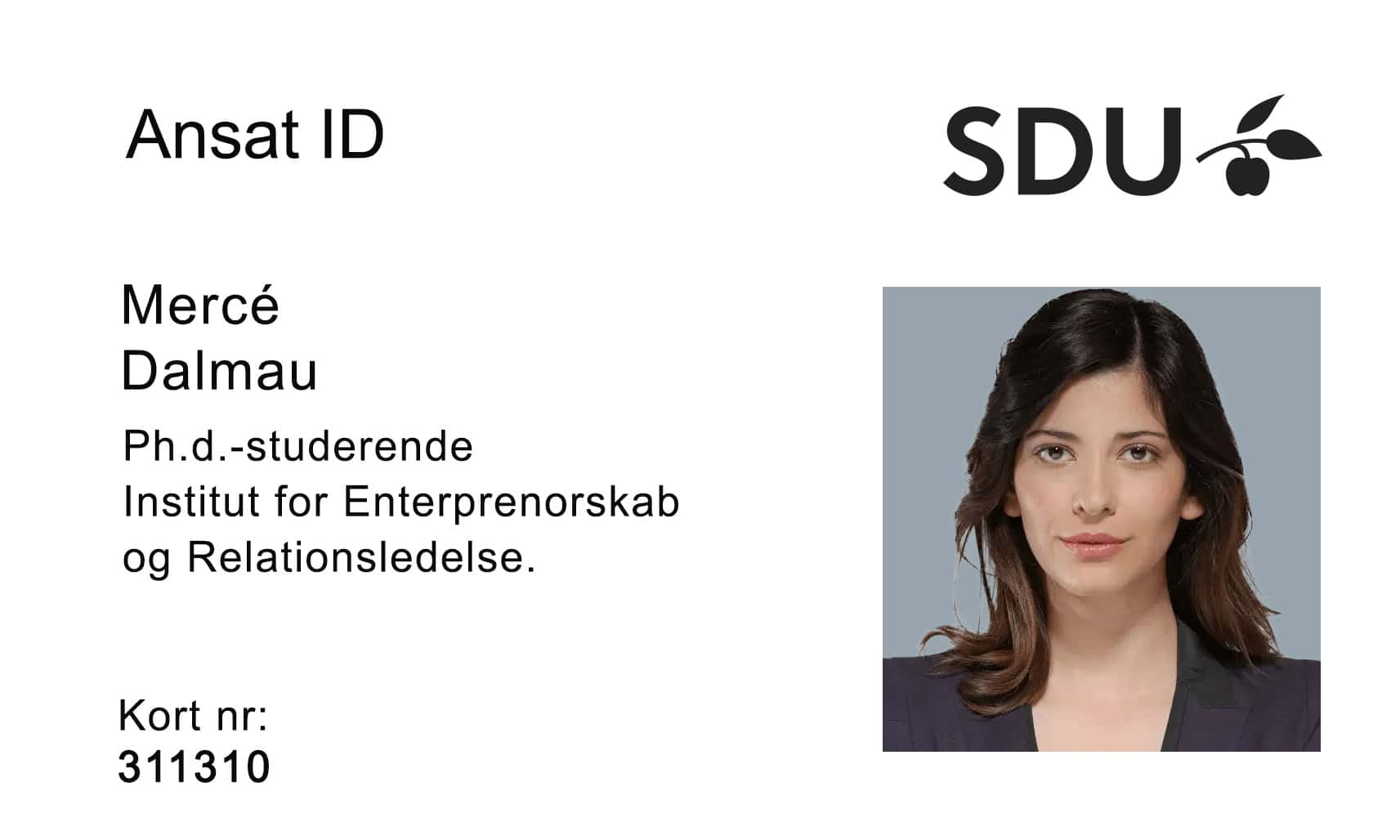 Create University of Southern Denmark Student ID Cards with Fillable PSD Templates