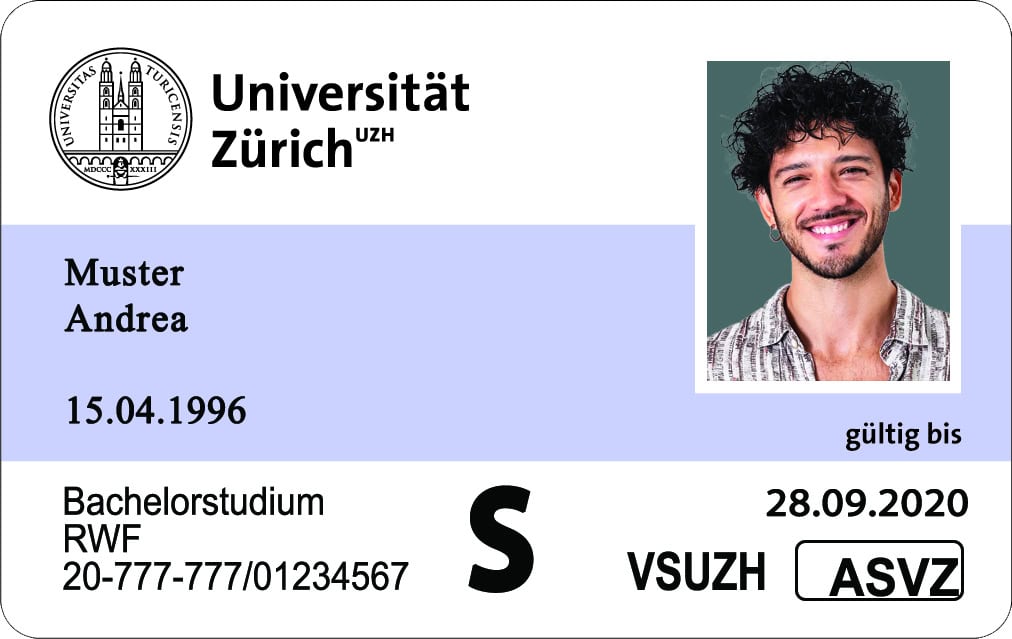 Create University of Zurich Student ID Cards with Fillable PSD Templates