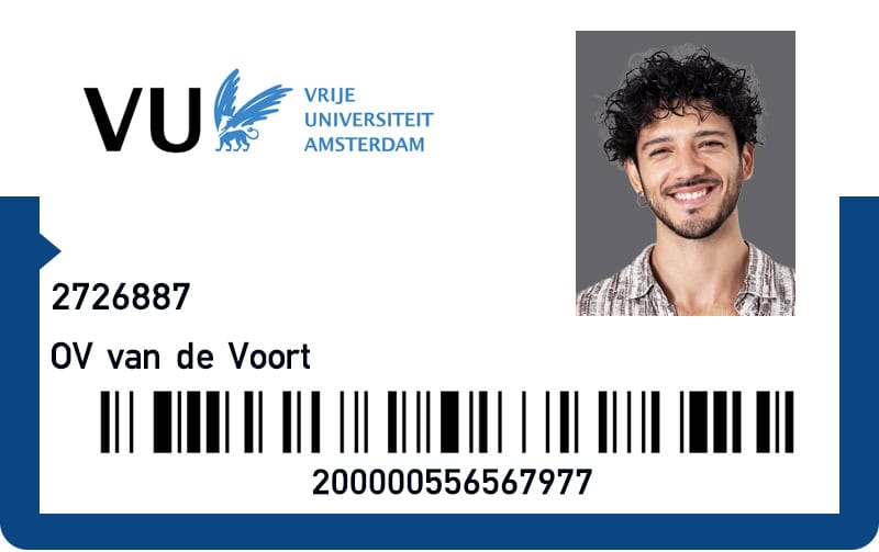 Create Vrije Universiteit Amsterdam Student ID Cards with Fillable PSD Templates (version1)