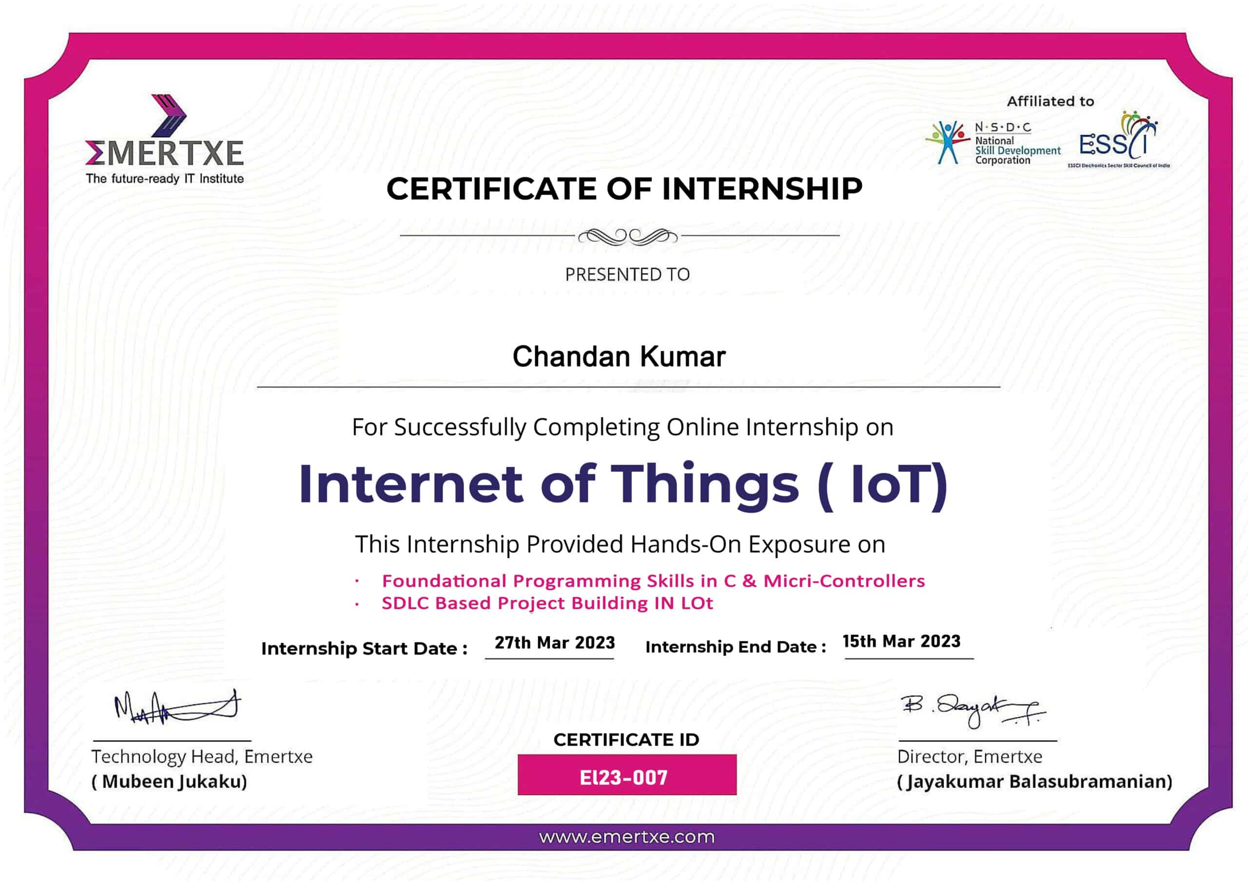 Stand Out with a Customizable Emertxe Internship Certificate PSD Template