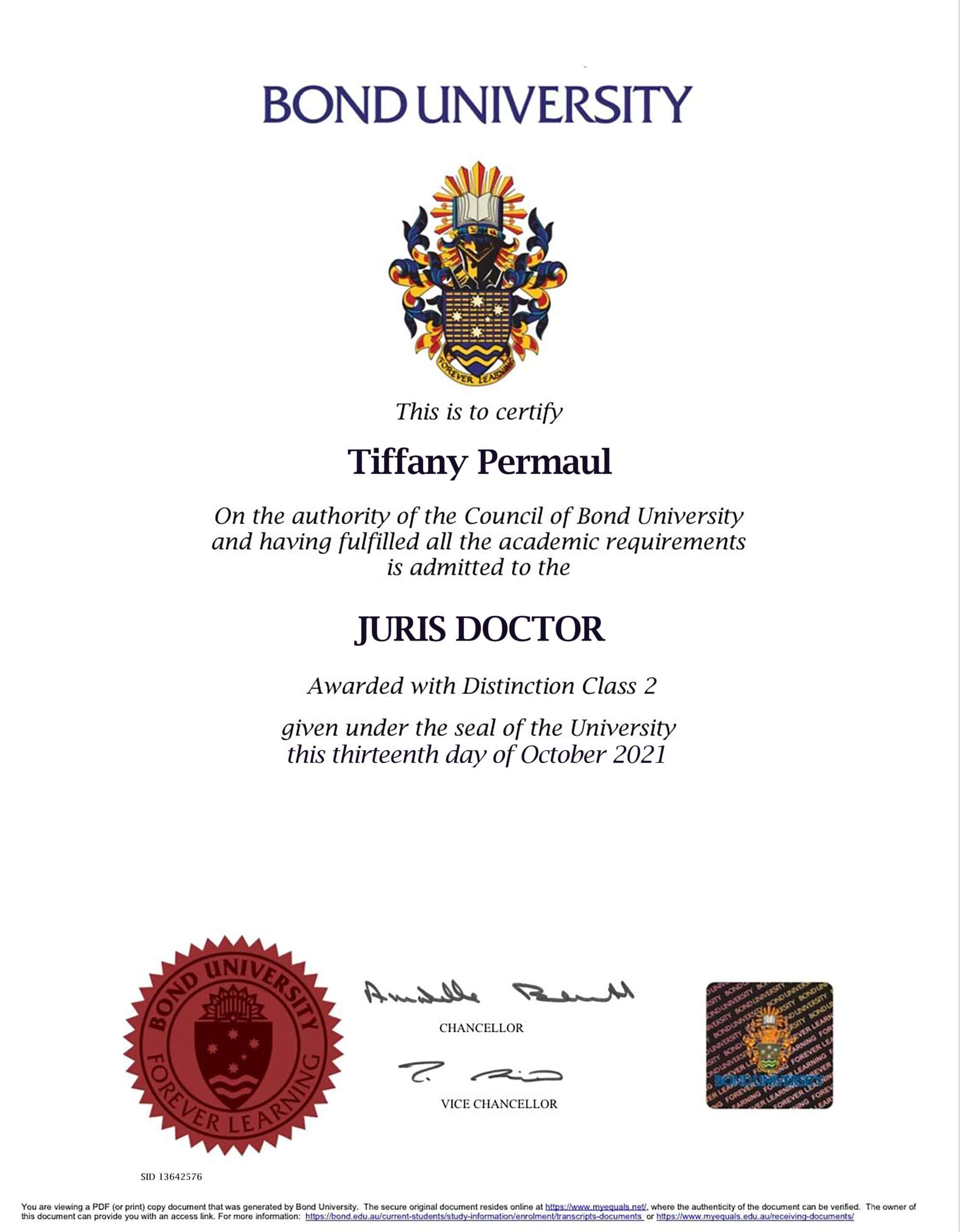Fake Certificate from Bond University Template Fake Certificate from Bond University Template