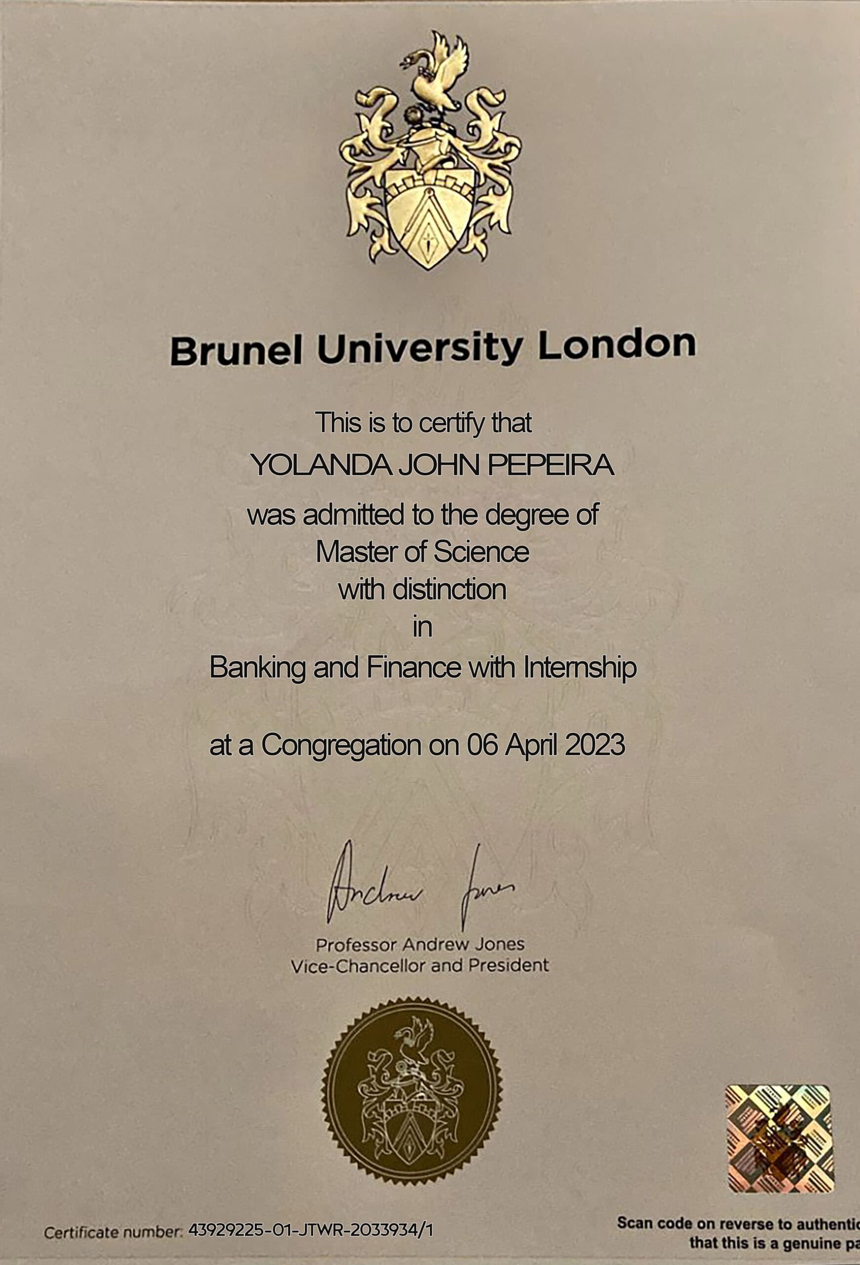 Fake Certificate from Brunel University Template Fake Certificate from Brunel University Template