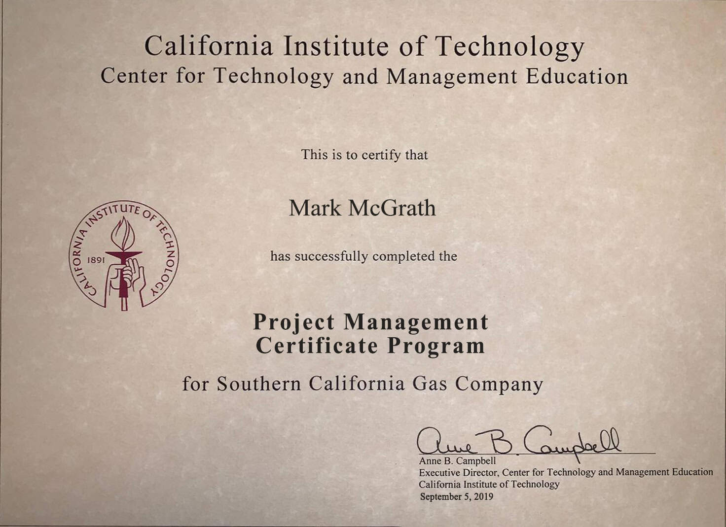 Fake Certificate from California Institute of Technology Template Fake Certificate from California Institute of Technology Template