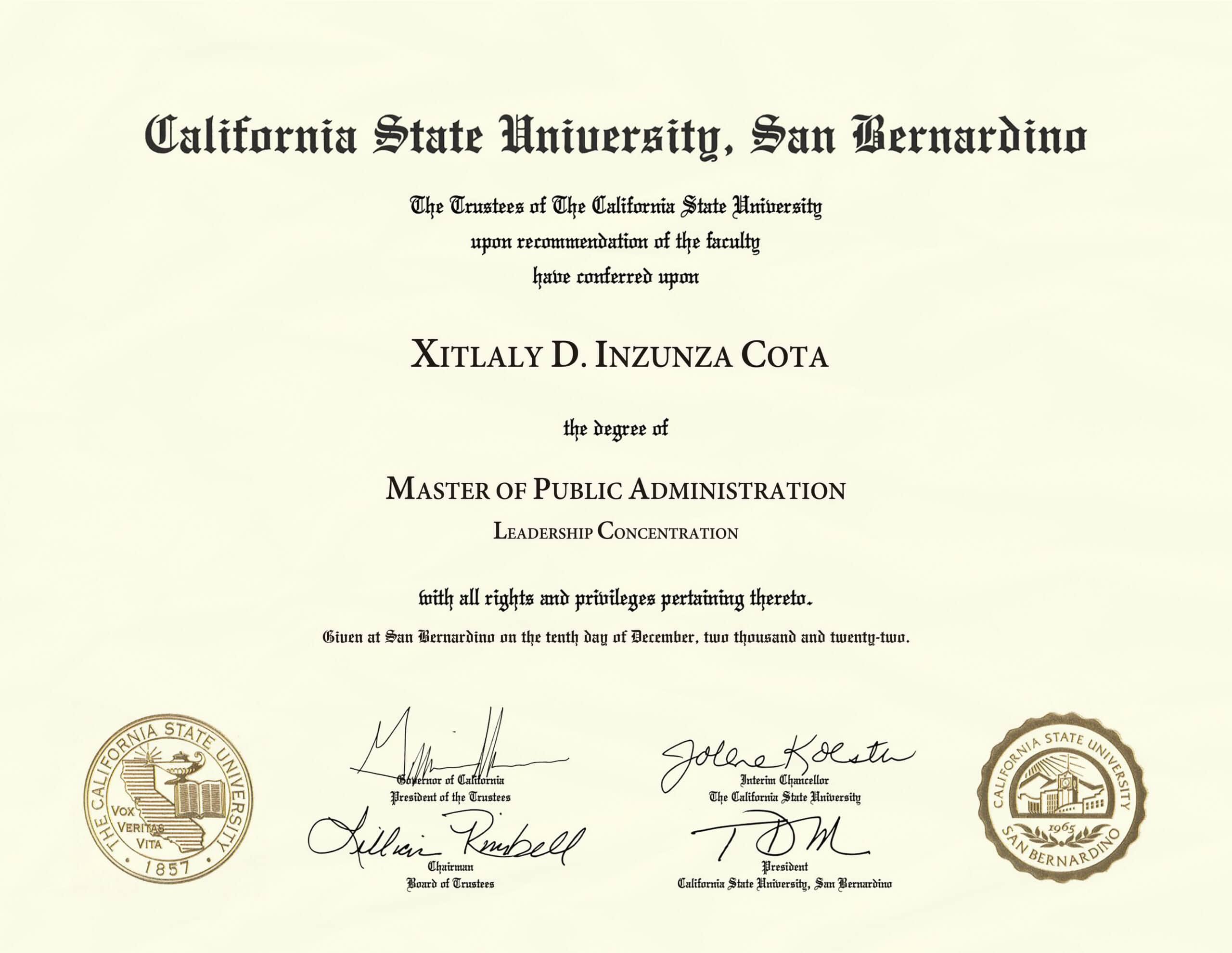 Fake Certificate from California State University San Bernardino Template Fake Certificate from California State University San Bernardino Template