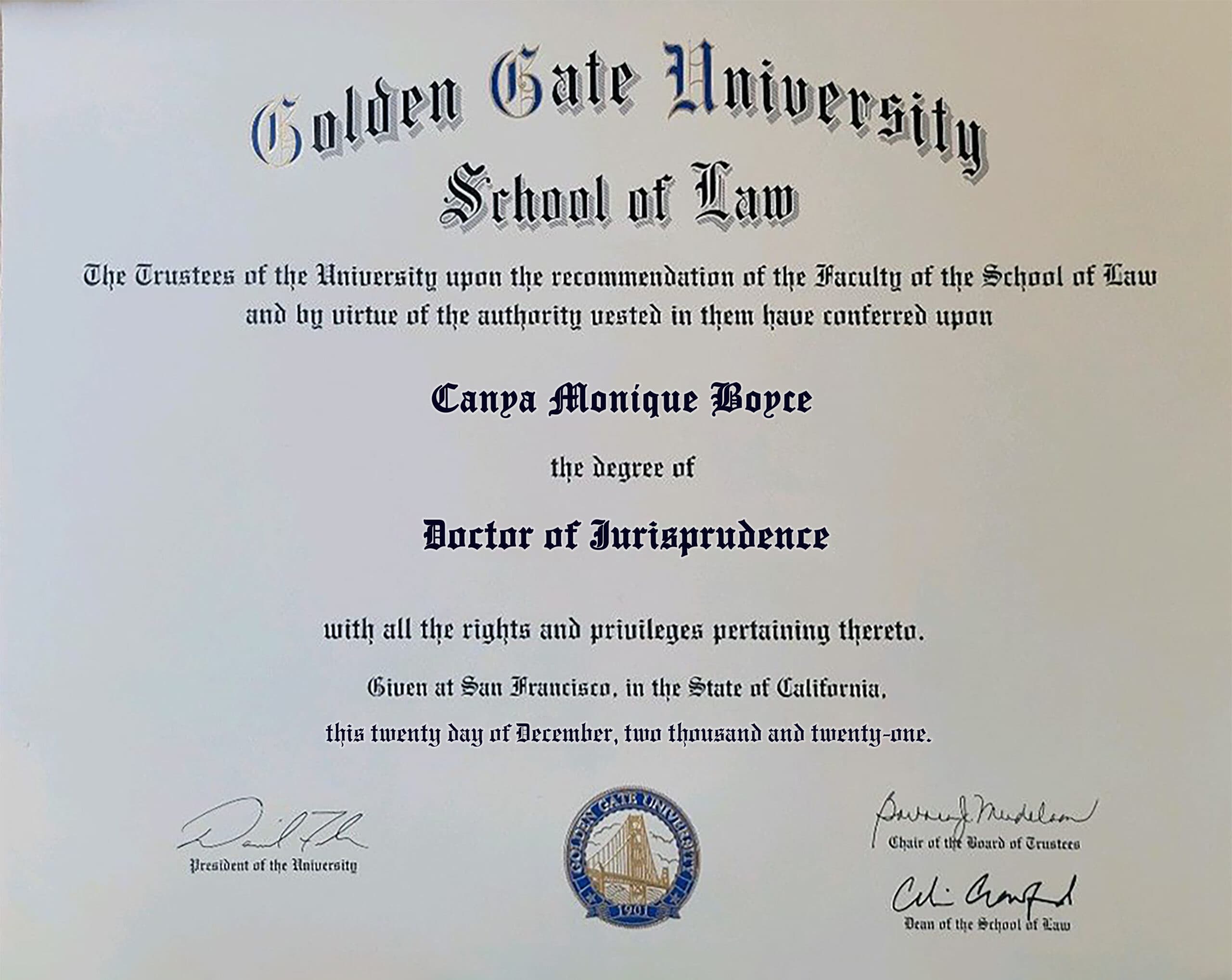 Fake Certificate from Golden Gate University Template Fake Certificate from Golden Gate University Template