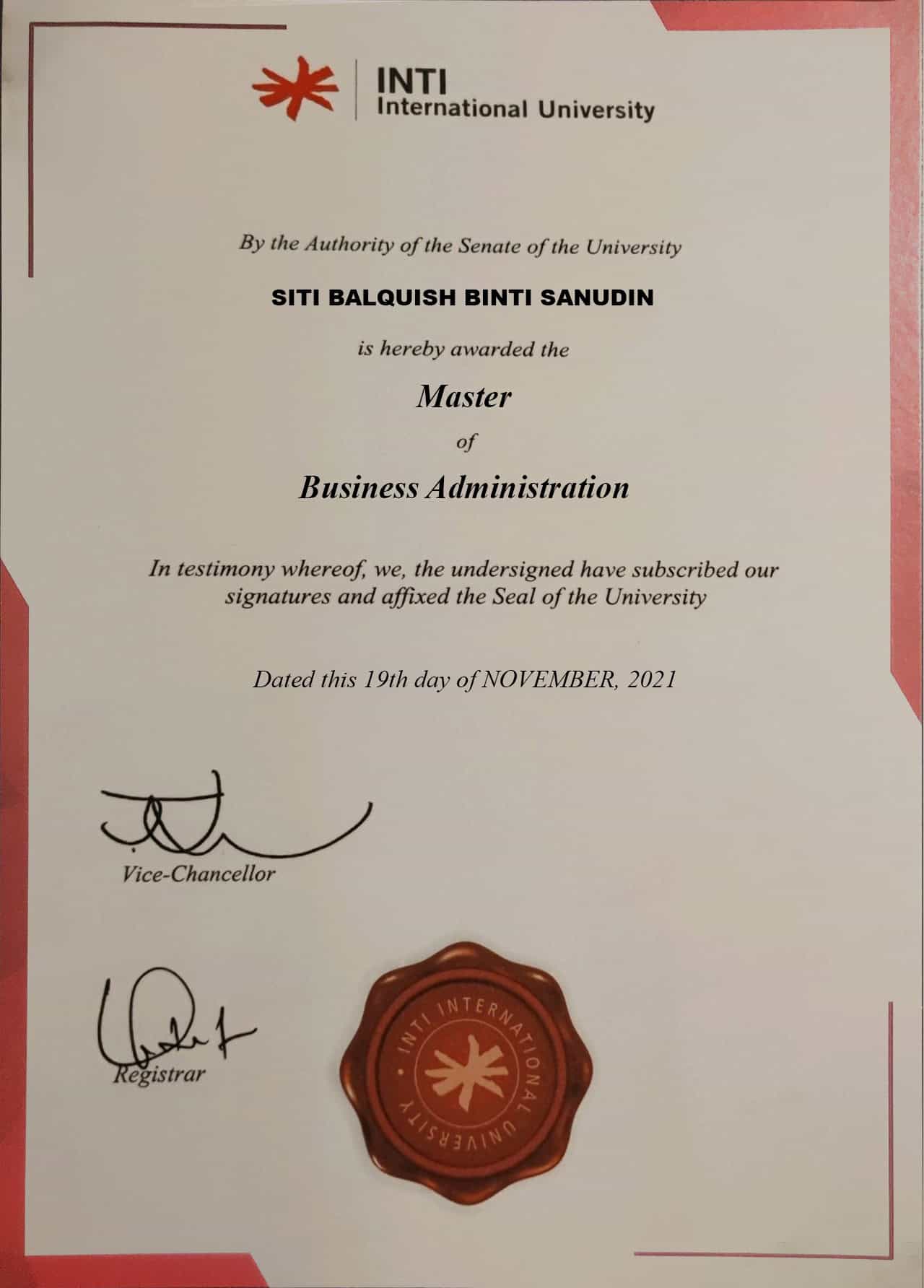 Fake Certificate from INTi University Template Fake Certificate from INTi University Template