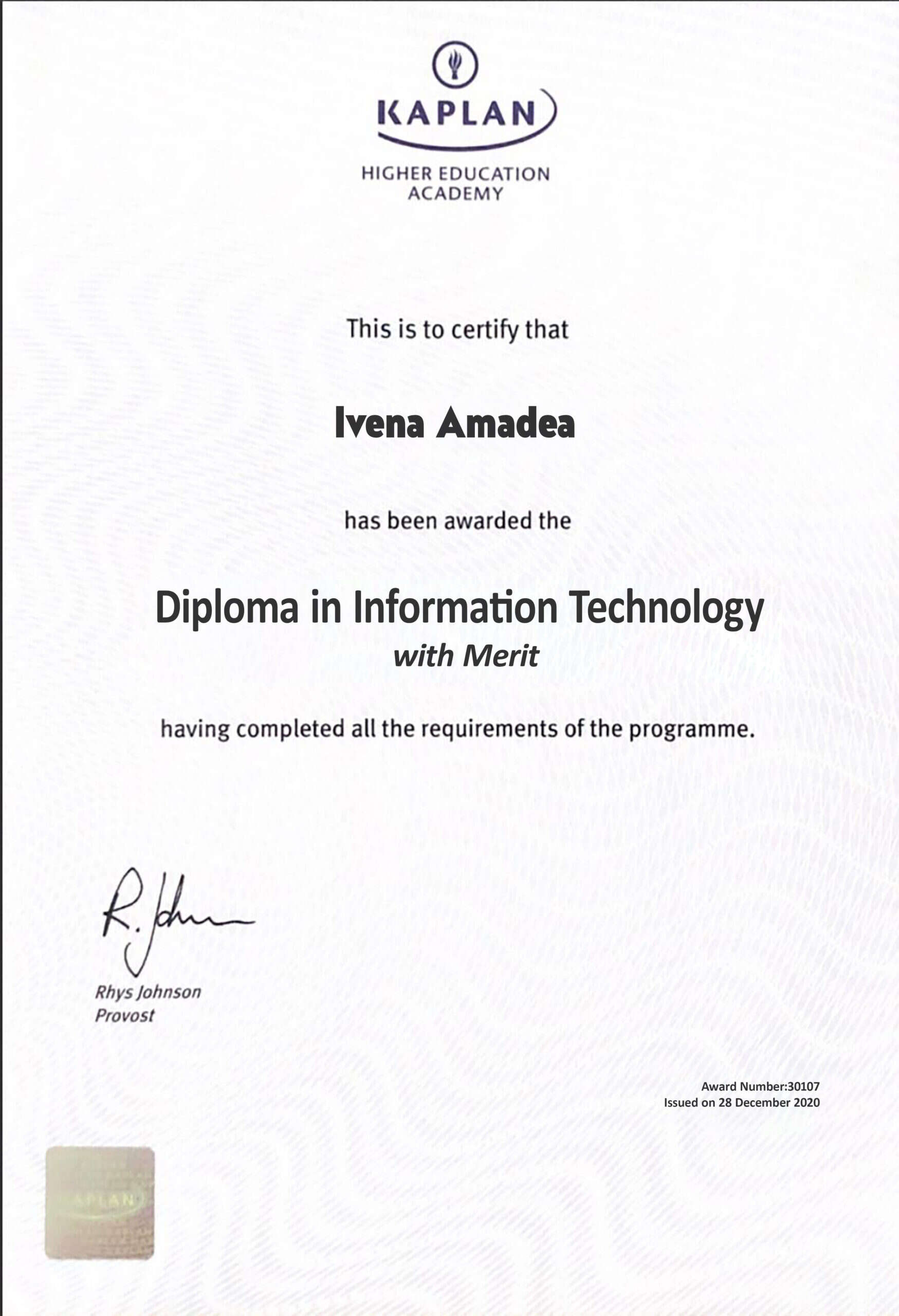 Fake Certificate from Kaplan Higher Education Academy Template Fake Certificate from Kaplan Higher Education Academy Template