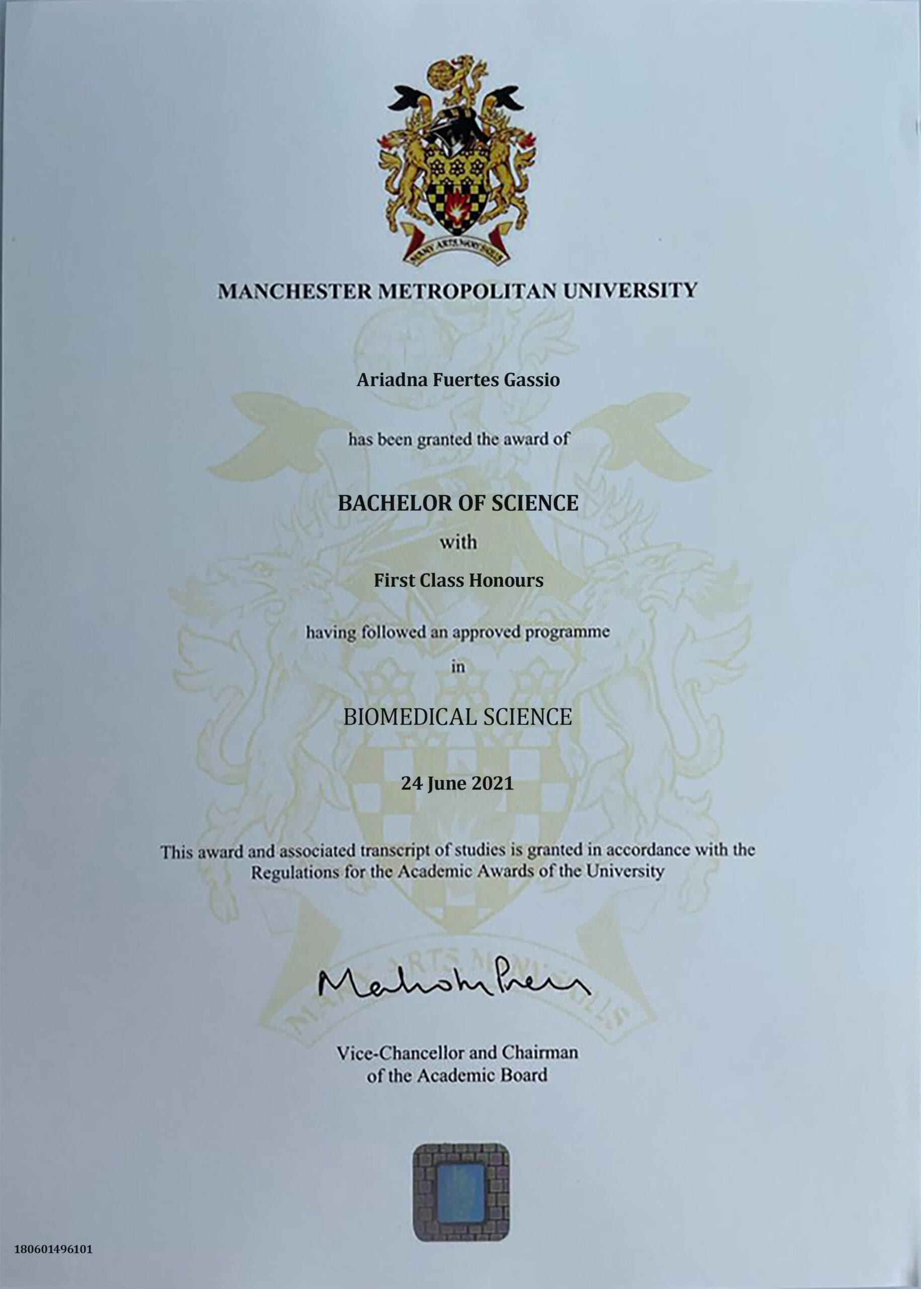 Fake Certificate from Manchester Metropolitan University Template Fake Certificate from Manchester Metropolitan University Template