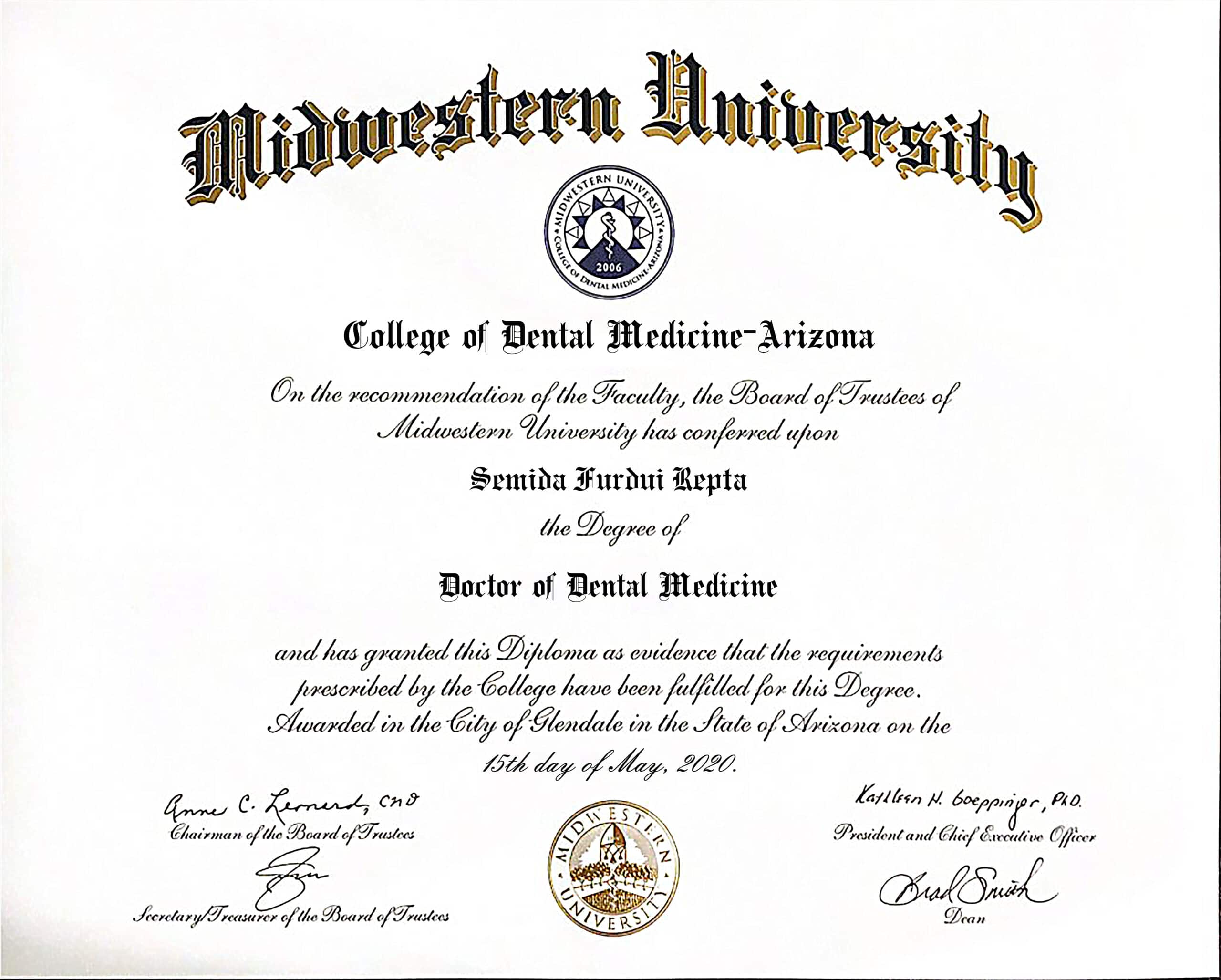 Fake Certificate from Midwestern University Template Fake Certificate from Midwestern University Template