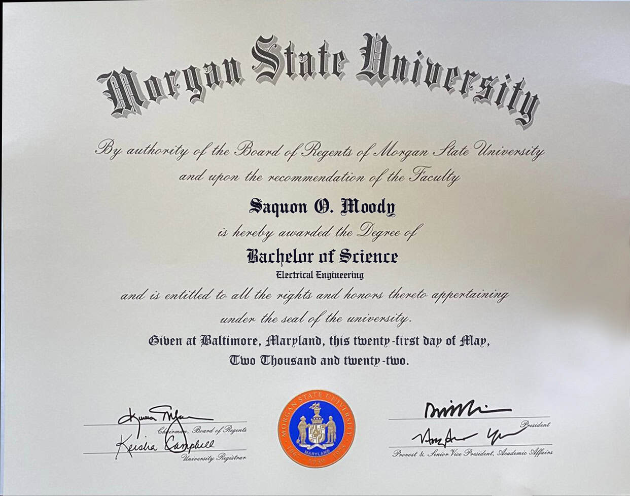 Fake Certificate from Morgan State University Template Fake Certificate from Morgan State University Template