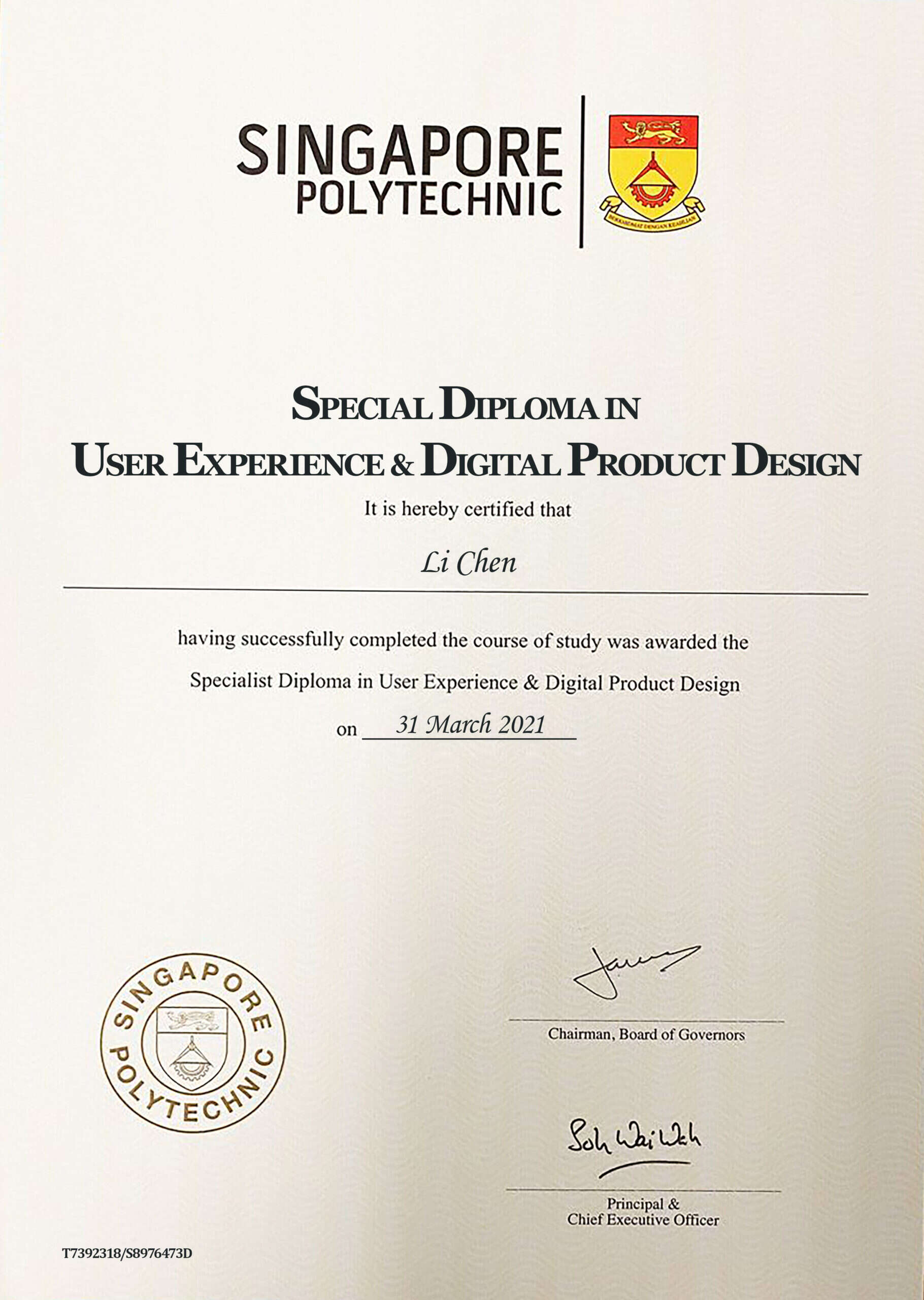 Fake Certificate from Singapore Polytechnic Template Fake Certificate from Singapore Polytechnic Template