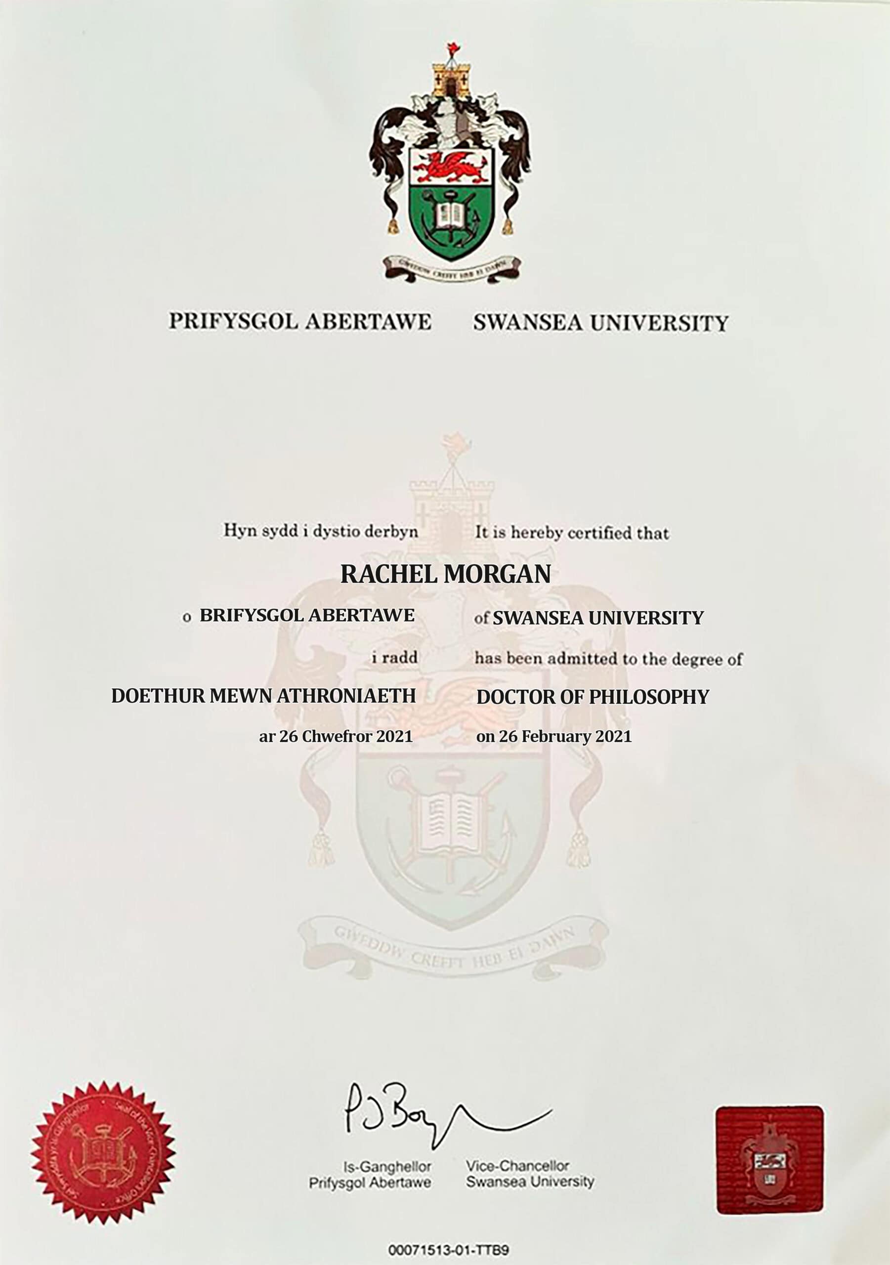 Fake Certificate from Swansea University Template Fake Certificate from Swansea University Template