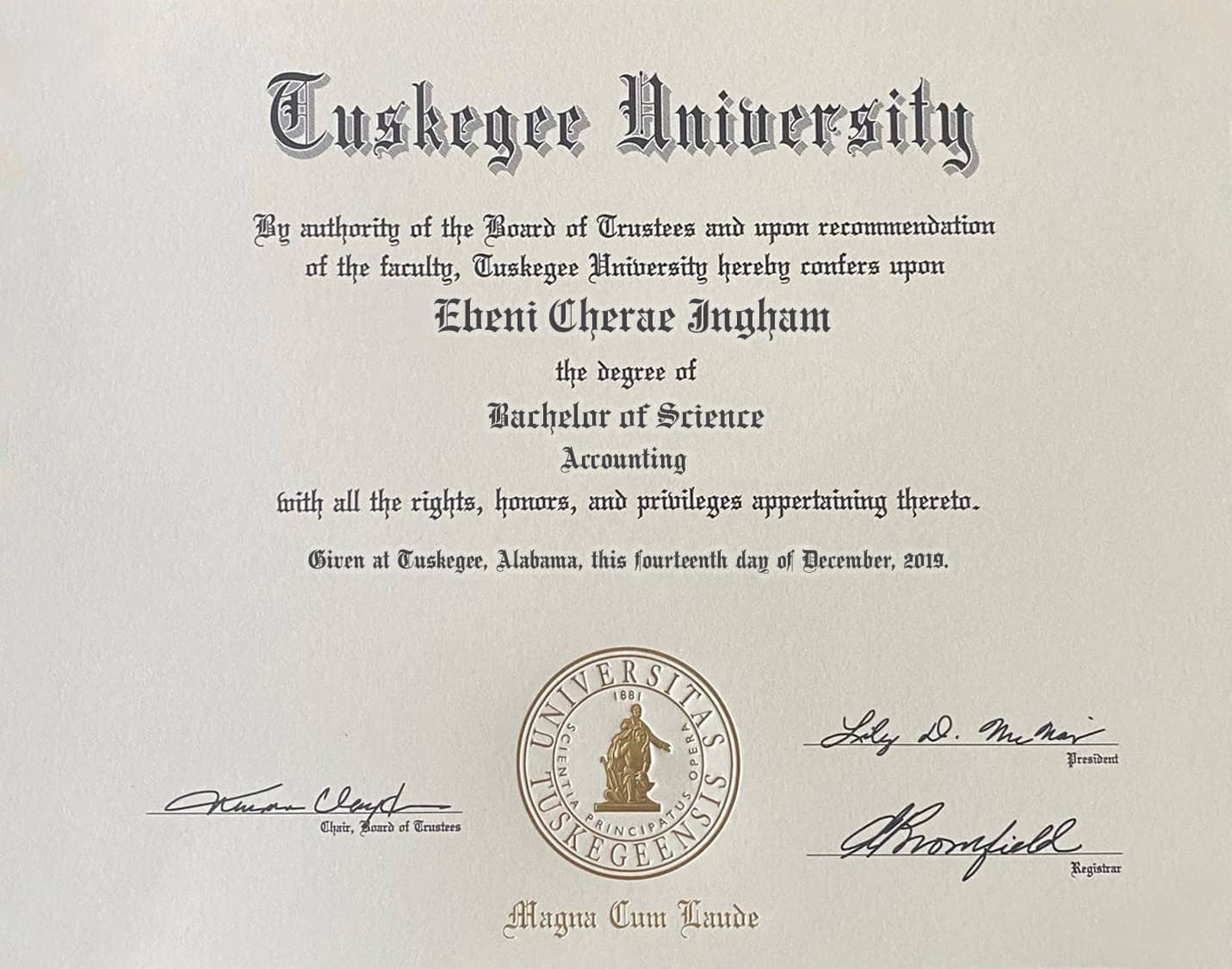 Fake Certificate from Tuskegee University Template Fake Certificate from Tuskegee University Template