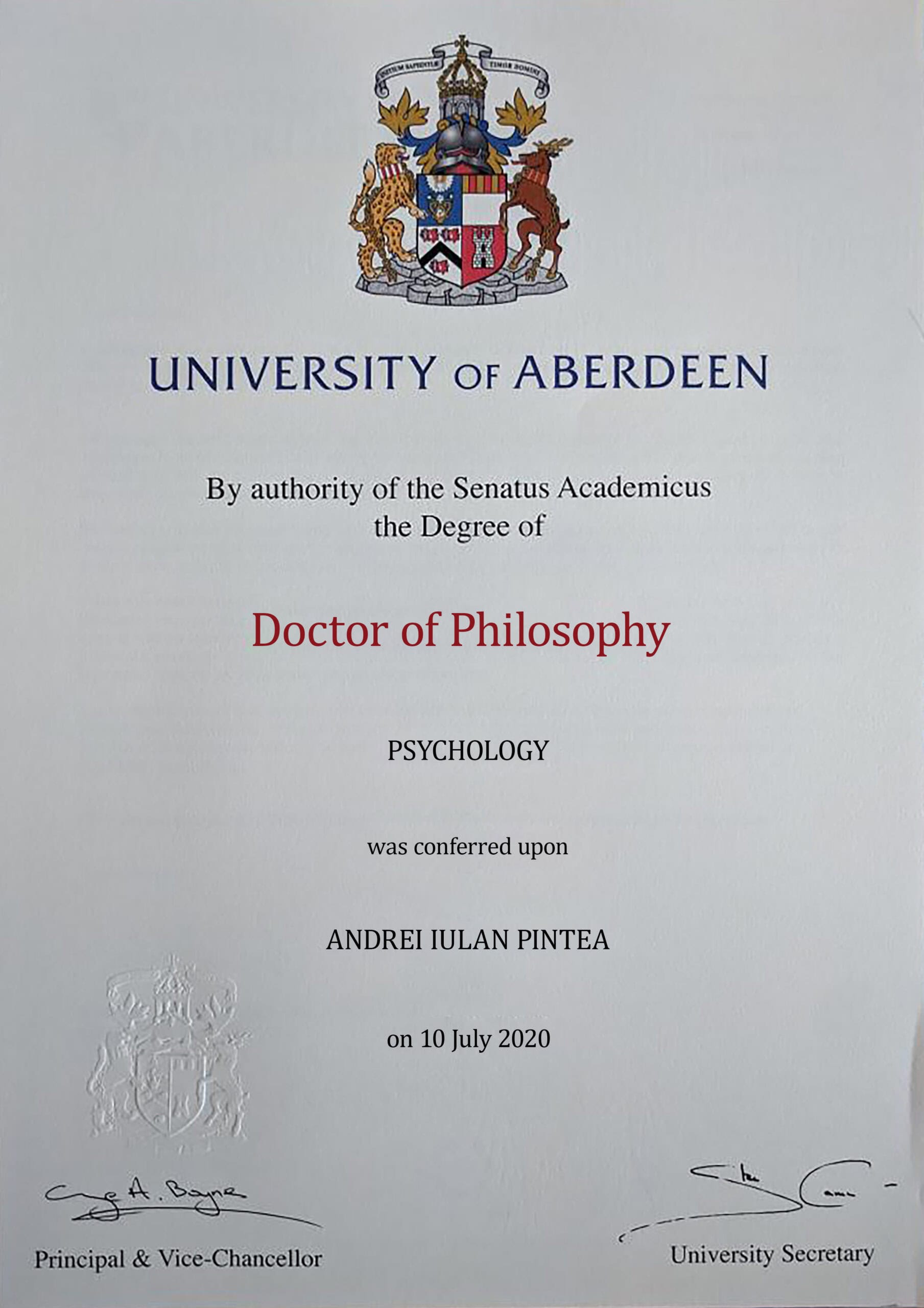 Fake Certificate from University Of Aberdeen Template Fake Certificate from University Of Aberdeen Template