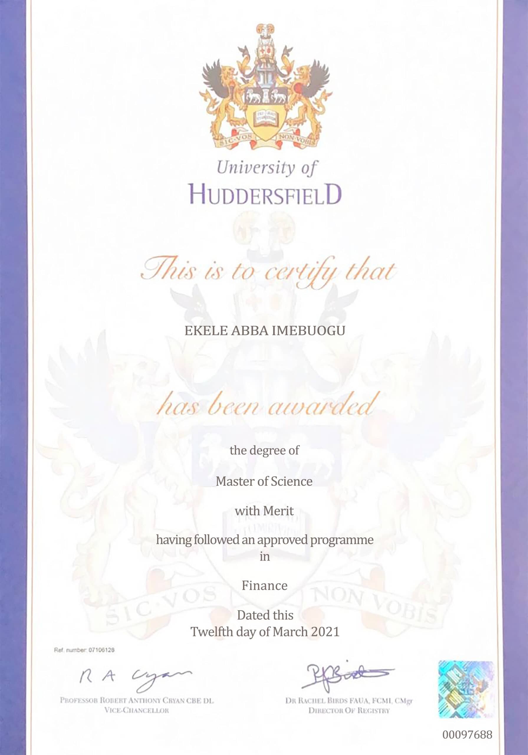 Fake Certificate from University Of Huddersfield Template Fake Certificate from University Of Huddersfield Template