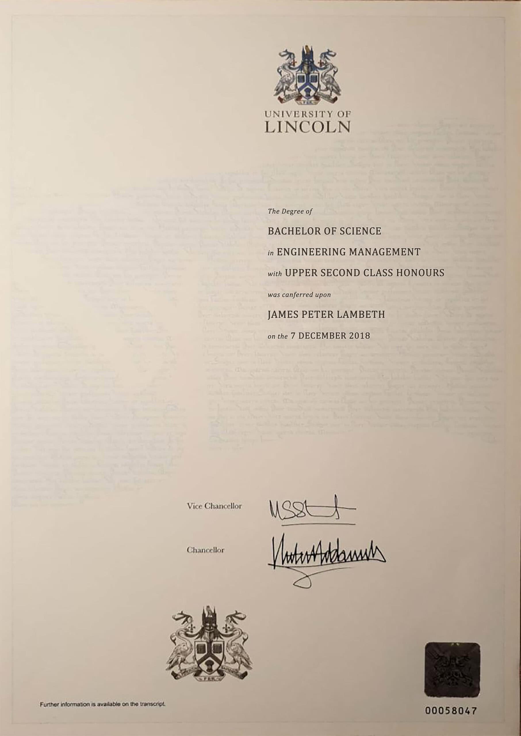 Fake Certificate from University Of Lincoln Template Fake Certificate from University Of Lincoln Template