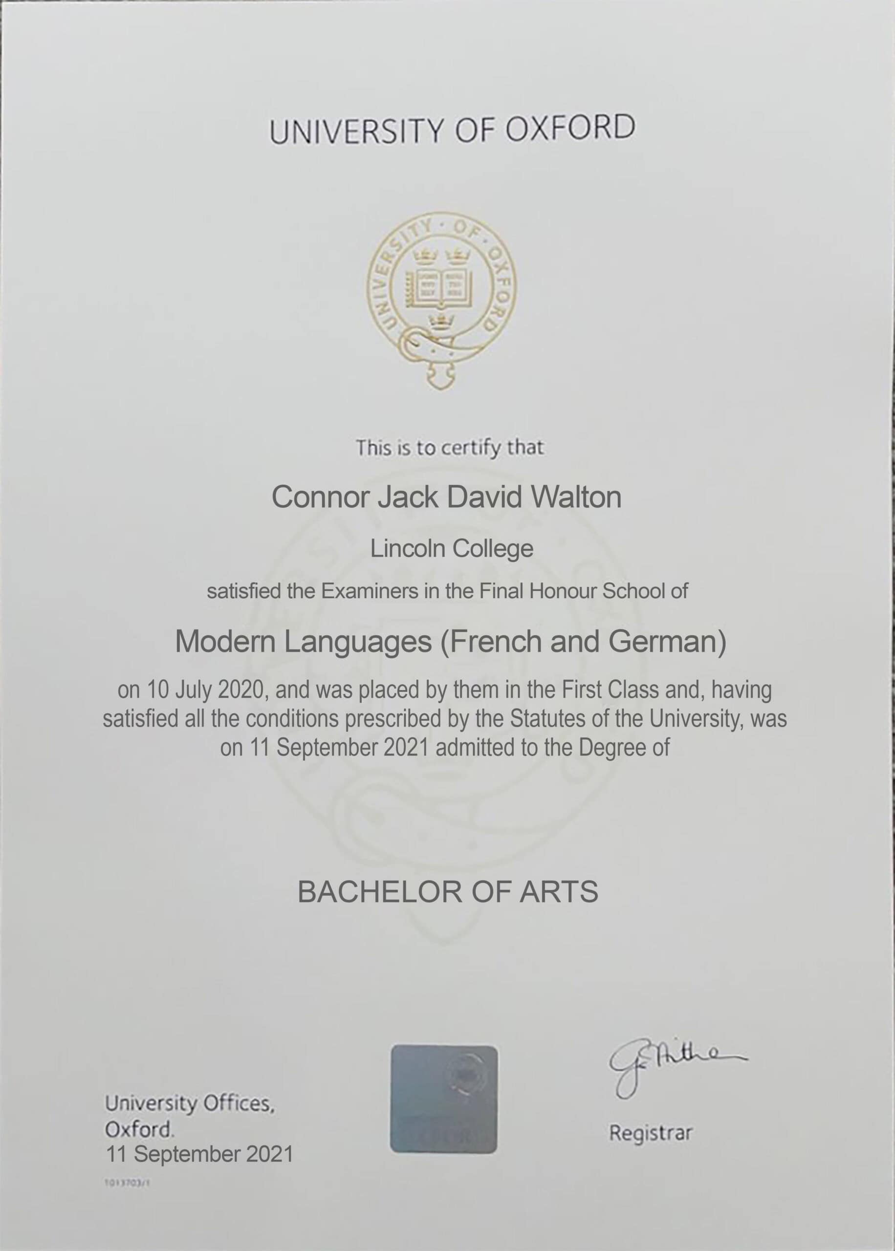 Fake Certificate from University Of Oxford Template Fake Certificate from University Of Oxford Template