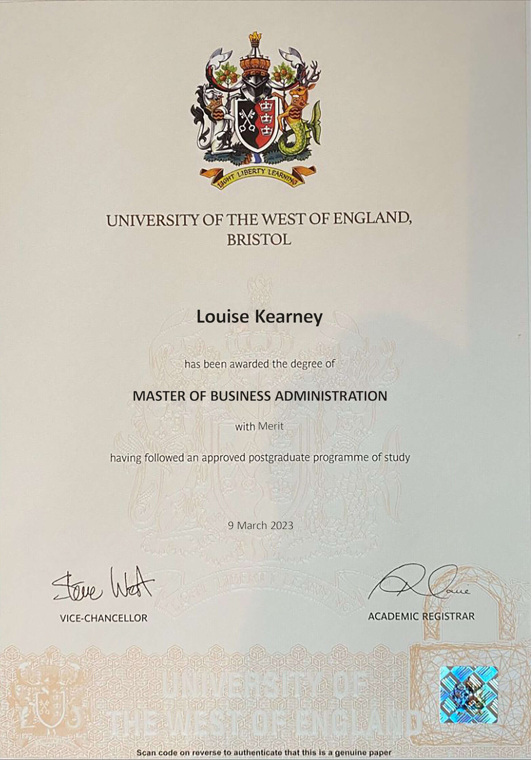Fake Certificate from University Of The West Of England Template Fake Certificate from University Of The West Of England Template