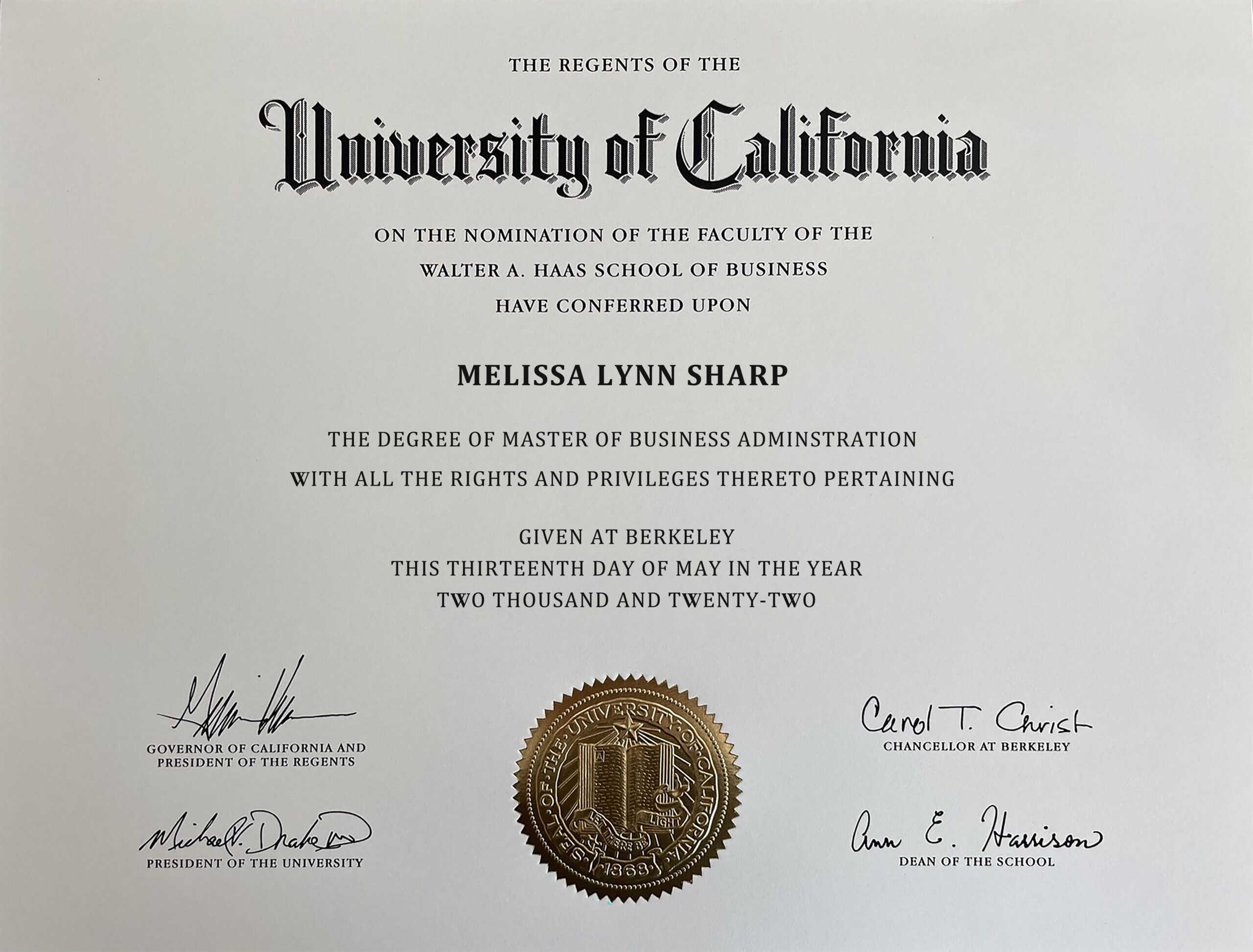 Fake Certificate from University of California Template Fake Certificate from University of California Template