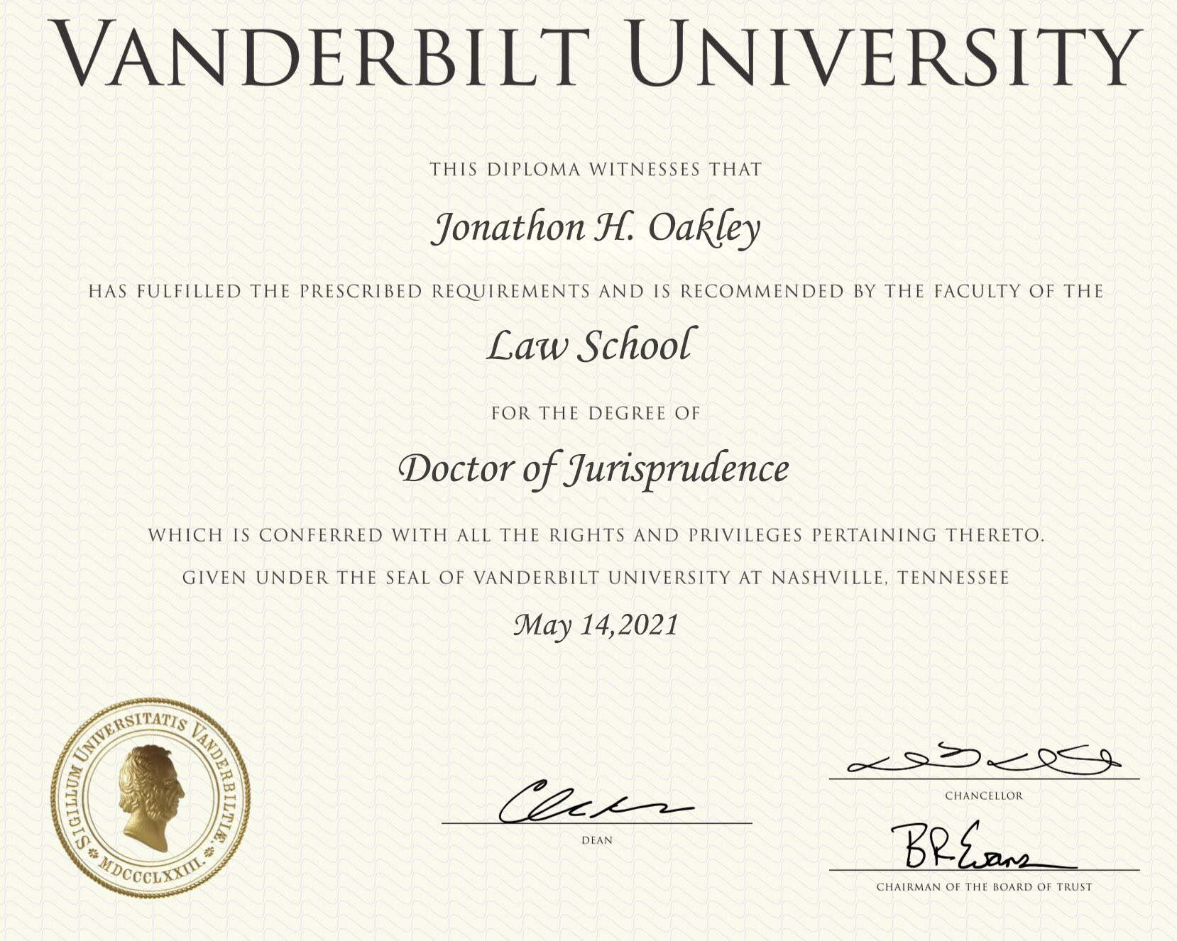 Fake Certificate from Vanderbilt University Template Fake Certificate from Vanderbilt University Template