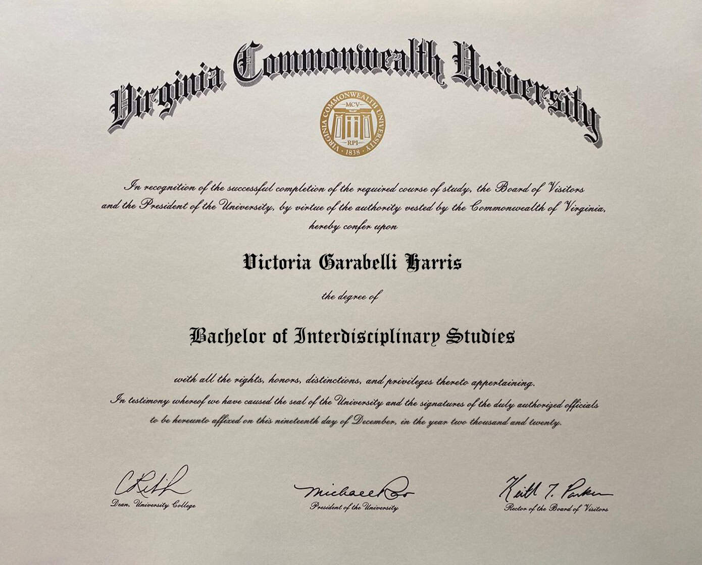 Fake Certificate from Virginia Commonwealth University Template Fake Certificate from Virginia Commonwealth University Template