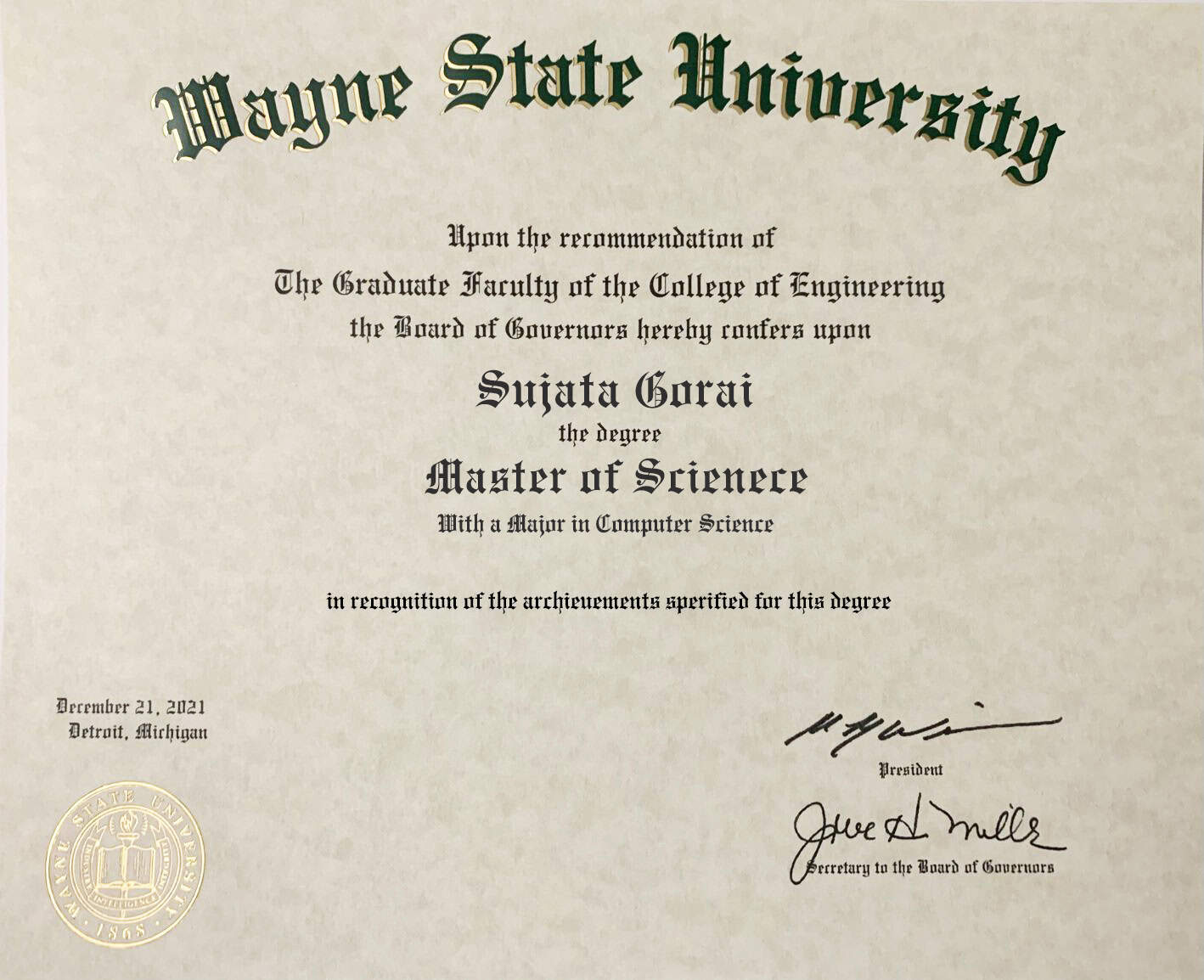 Fake Certificate from Wayne State Template Fake Certificate from Wayne State Template