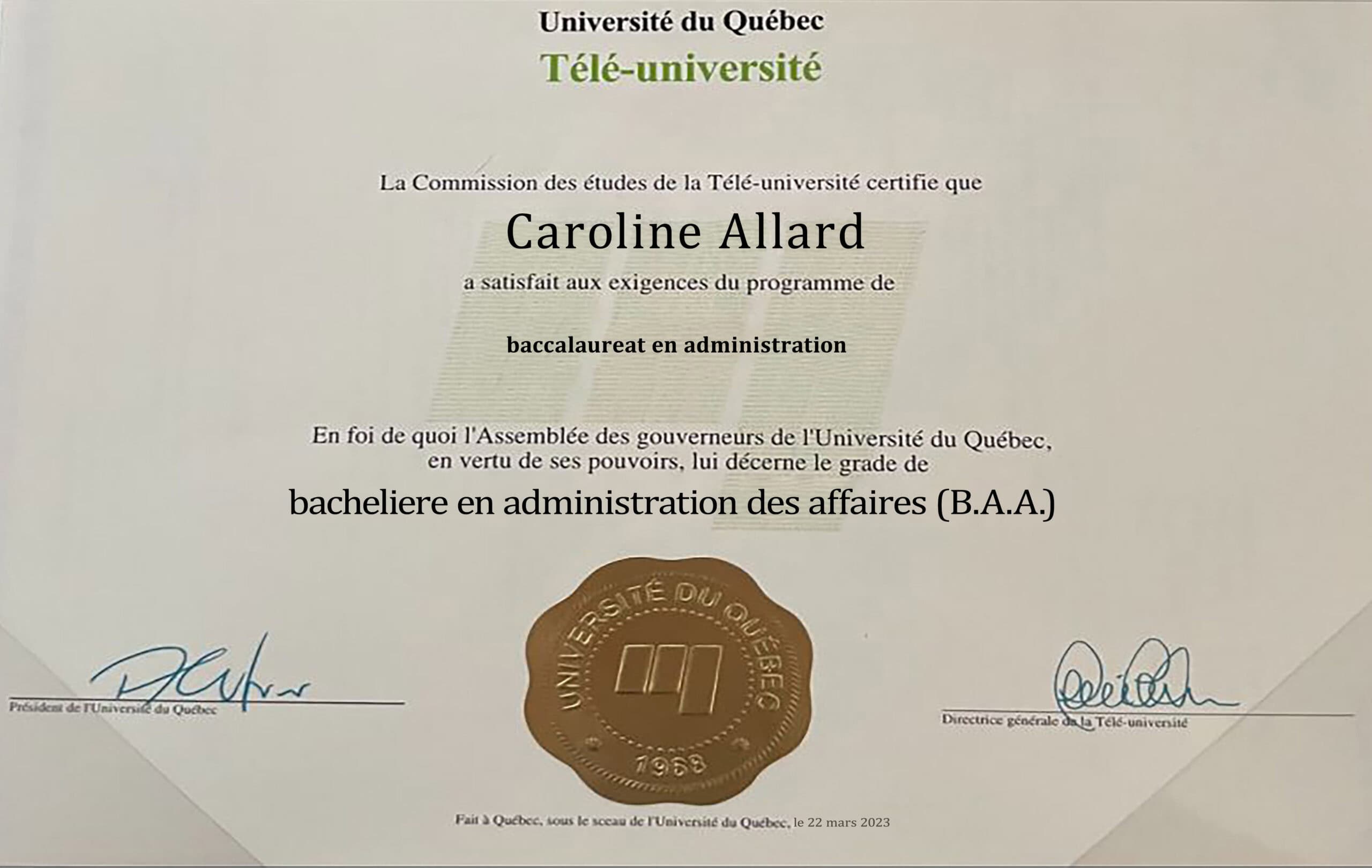 Fake Certificate from niversité Du Québec Template Fake Certificate from niversité Du Québec Template