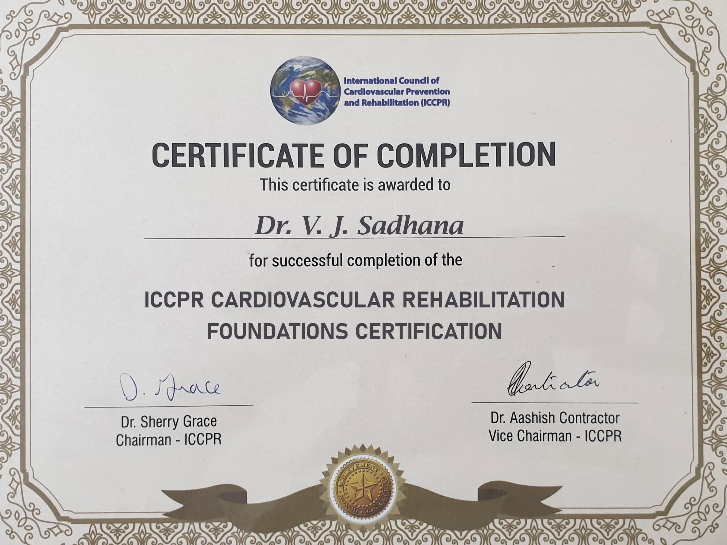 Fake Course on Cardiovascular Disease Medical Certificate PSD Templates (Version3)