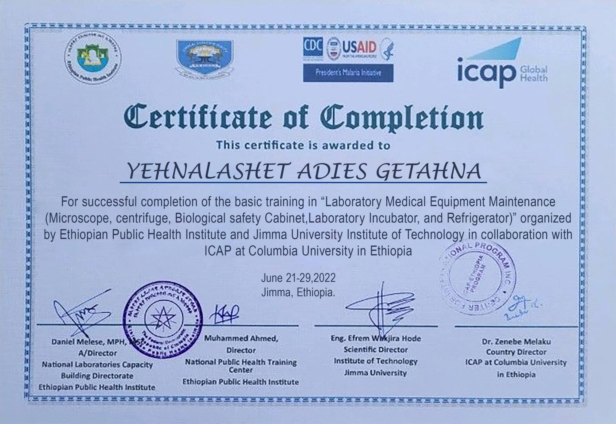 Fake icap global health Medical Certificate PSD Templates (version2)