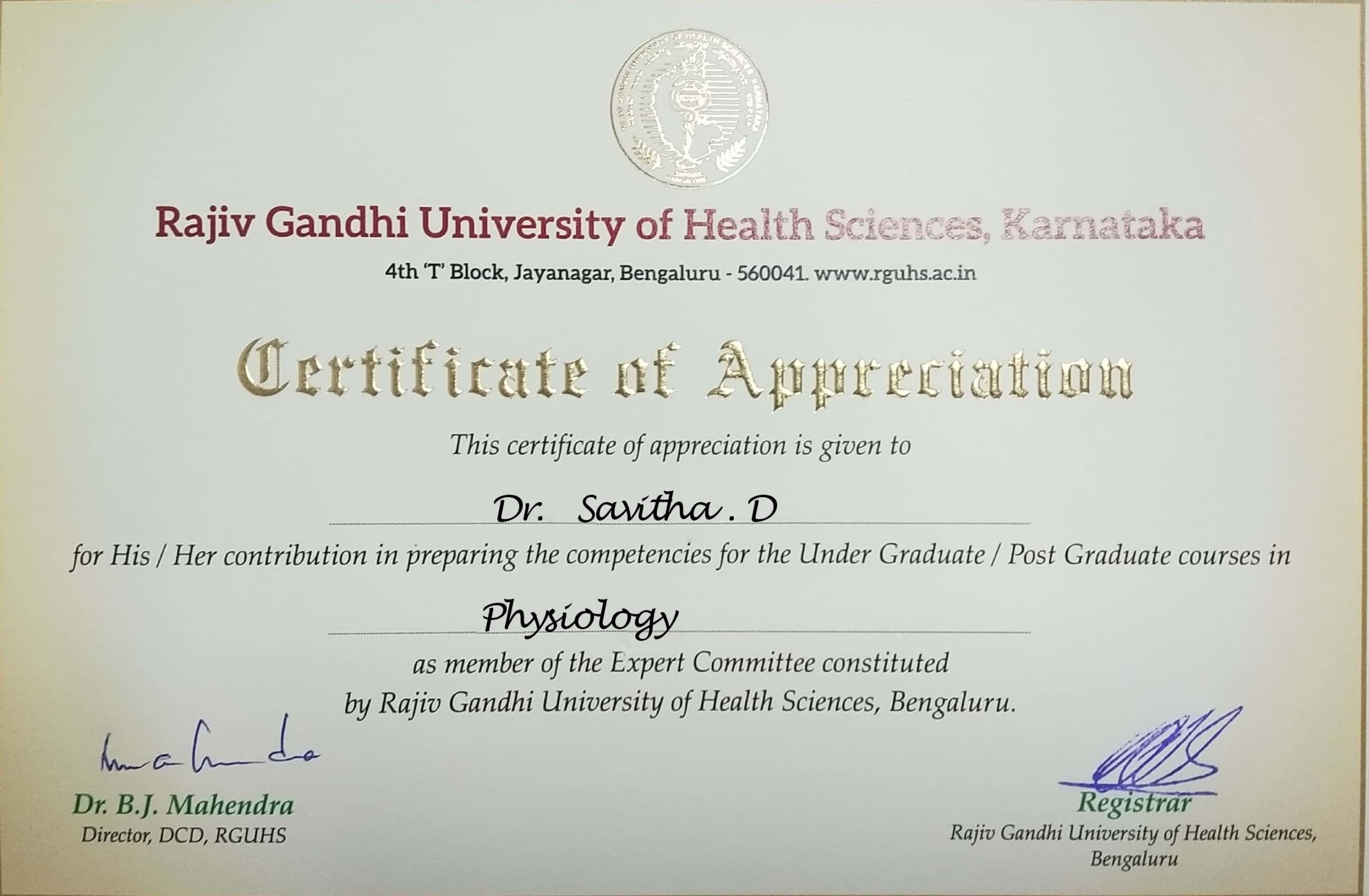 Fake rajiv gandhi university of health science karnataka Medical Certificate PSD Templates
