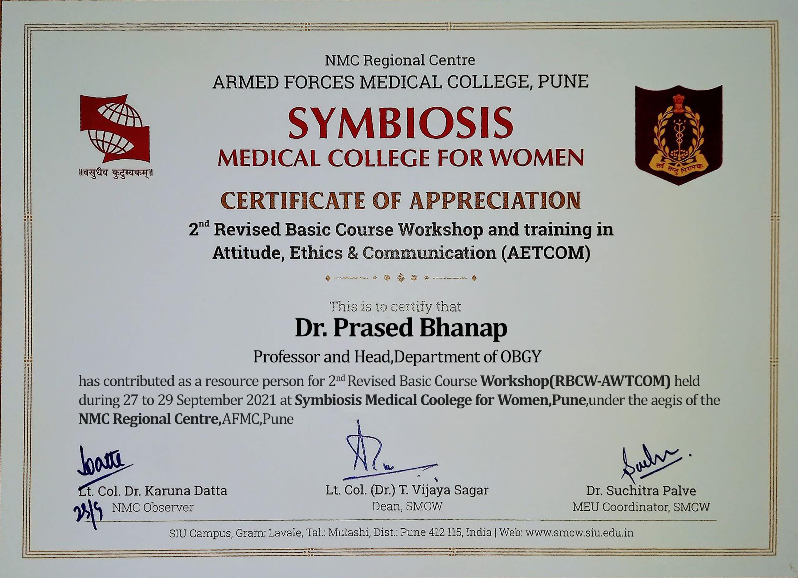 Fake symbiosis Medical Certificate PSD Templates