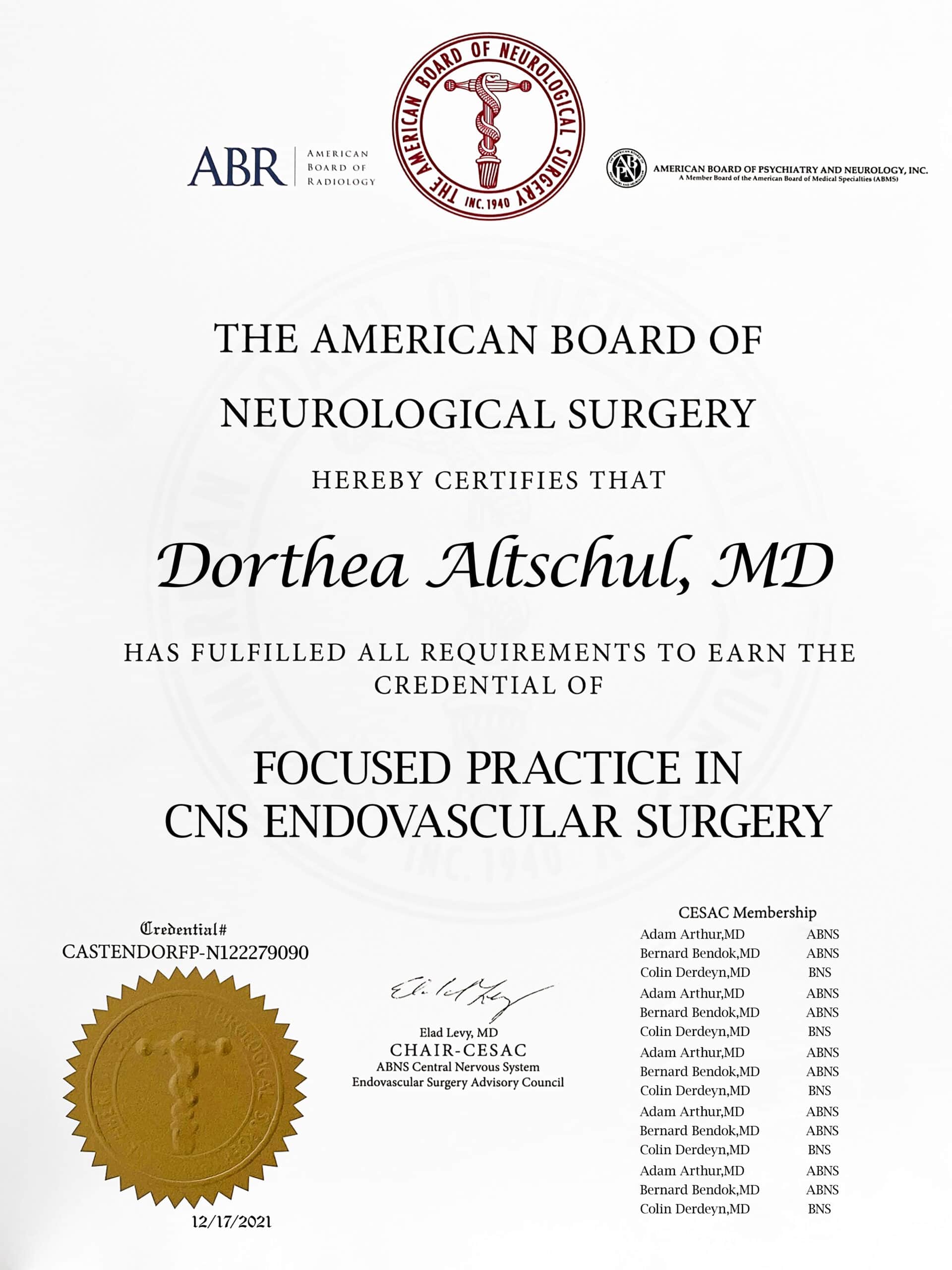 Fake the american board of neurological surgery Medical Certificate PSD Templates