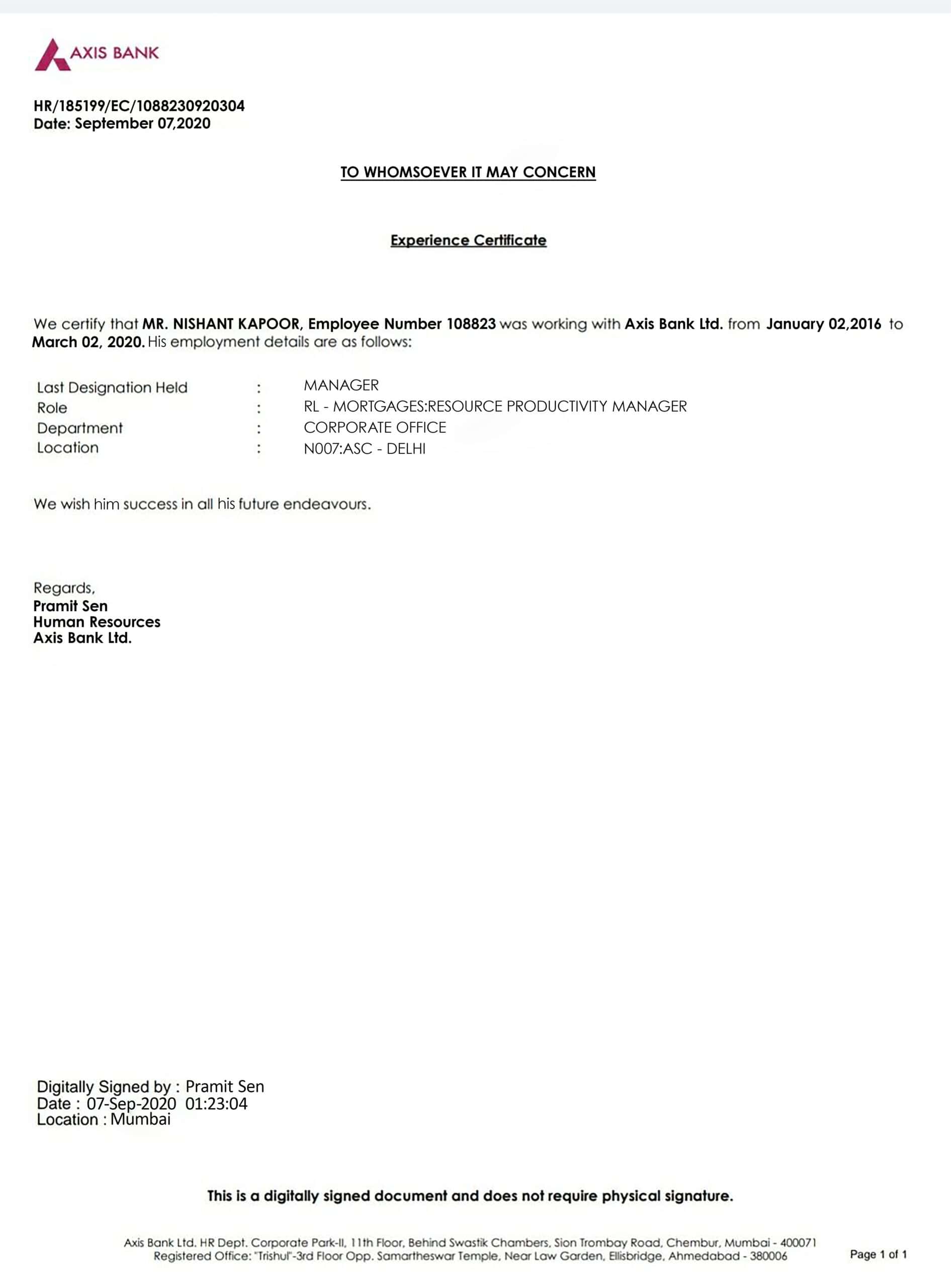 Purchase Realistic Fake axis bank Experience Certificate Templates Easily Editable Purchase Realistic Fake axis bank Experience Certificate Templates Easily Editable