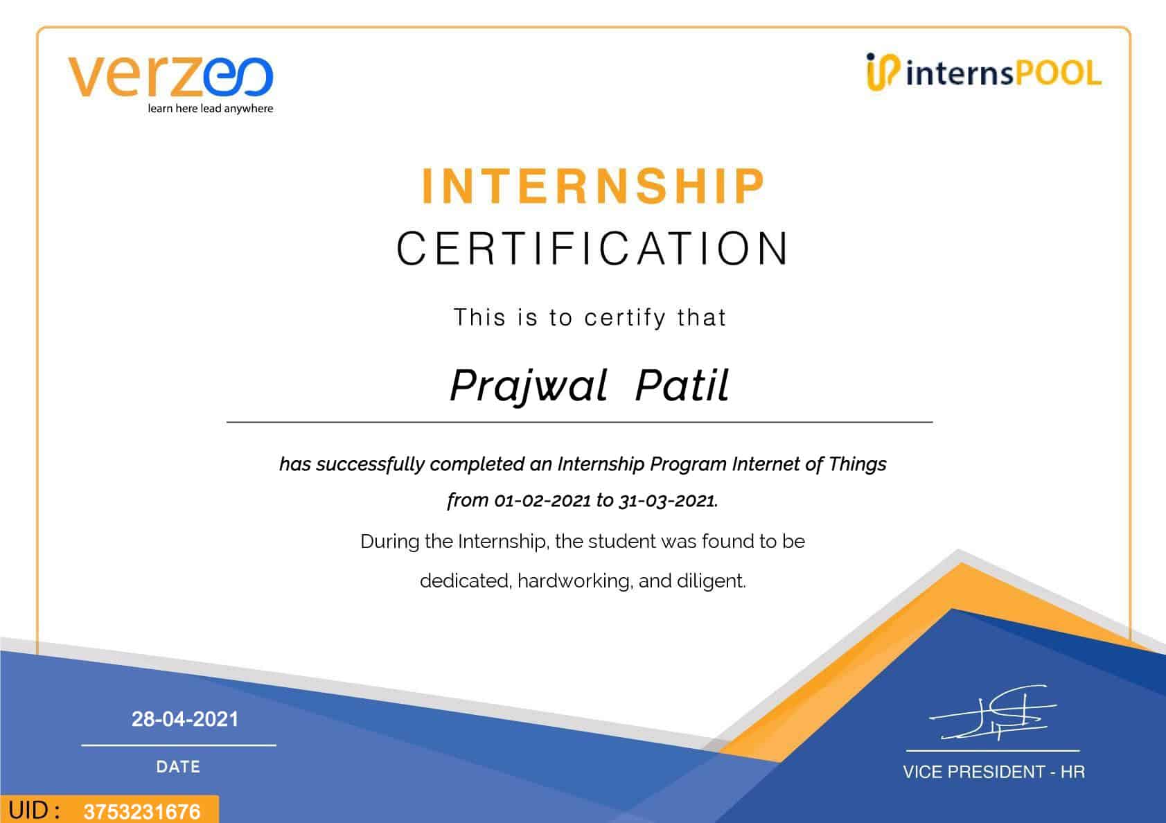 Stand Out with a Customizable verzeo Internship Certificate PSD Template Stand Out with a Customizable verzeo Internship Certificate PSD Template