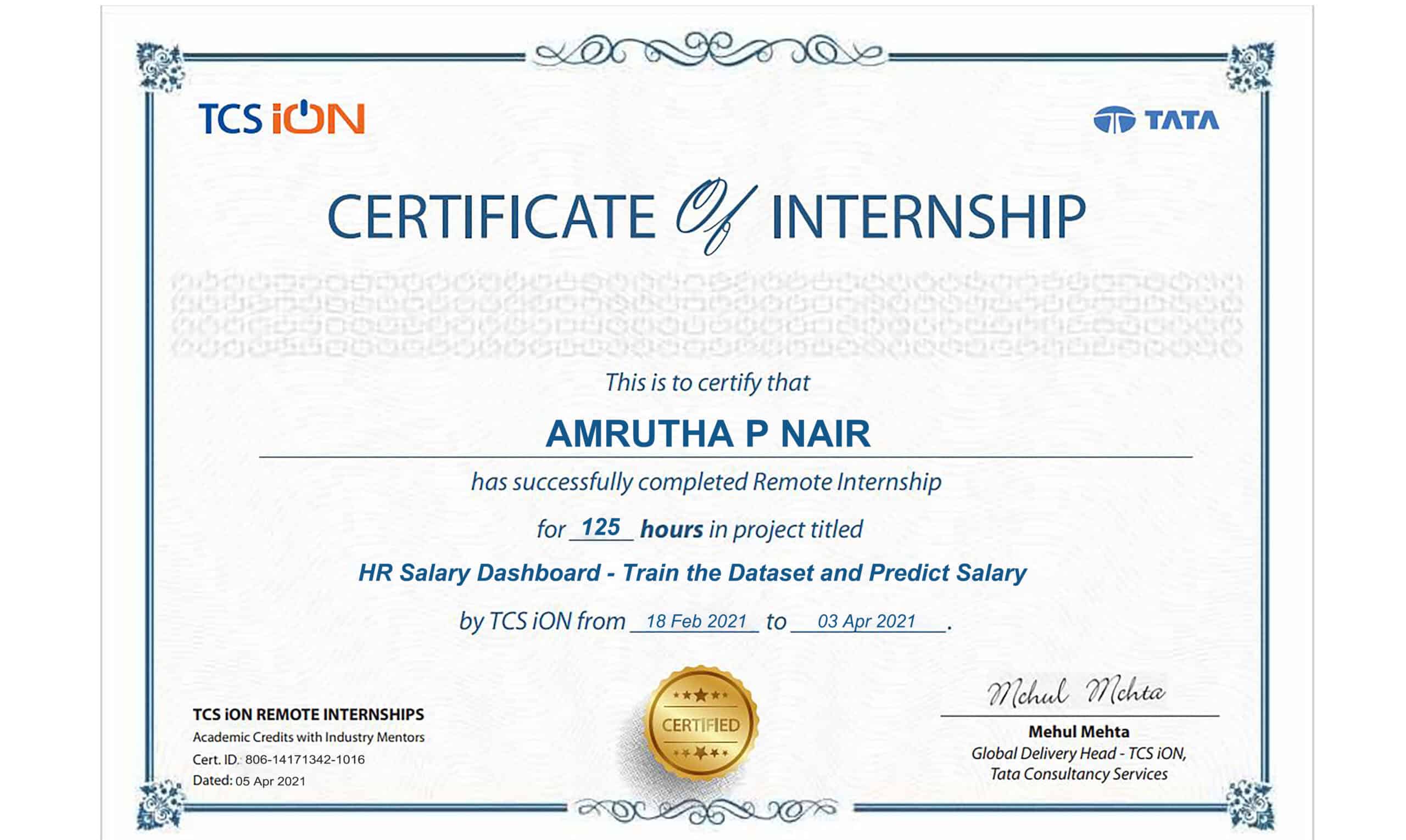Stand Out with a Customizable TCS ion Internship Certificate PSD Template Stand Out with a Customizable TCS ion Internship Certificate PSD Template