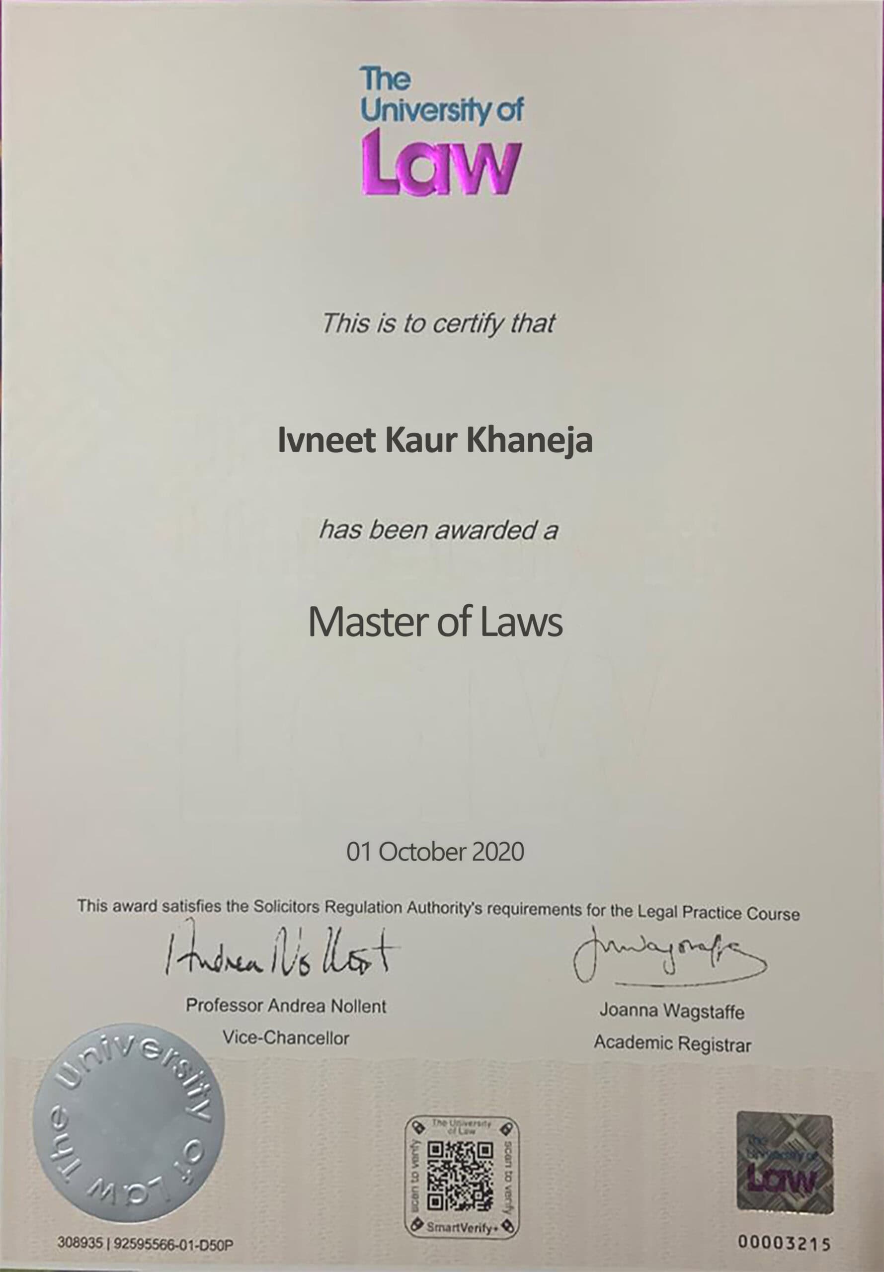 Authentic-Looking Fake certificate from The University Of Law Authentic-Looking Fake certificate from The University Of Law