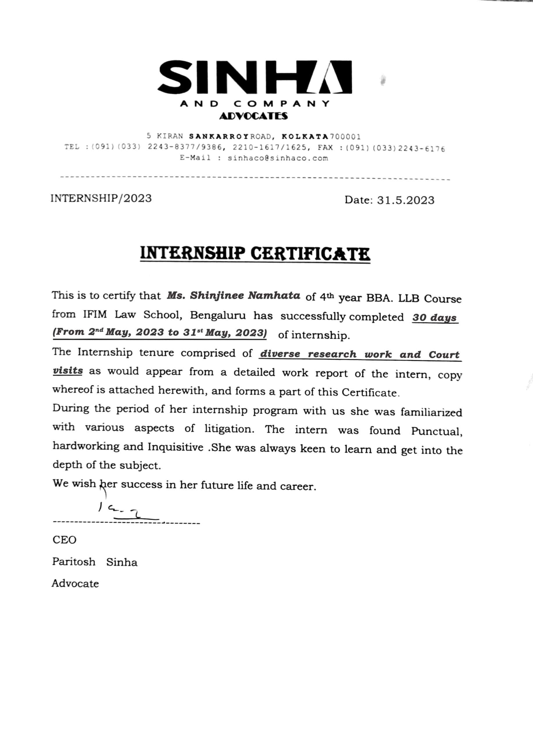 Stand Out with a Customizable sinha and company Internship Certificate PSD Template Stand Out with a Customizable sinha and company Internship Certificate PSD Template